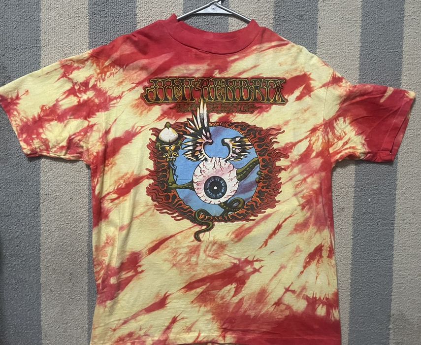 Vintage Vintage Jimi Hendrix Experience Flying Eyeball Tie Dye Tee