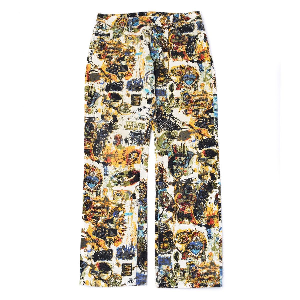 image of Jean Paul Gaultier Ss2000 Rtw Basquiat Punk Pants, Men's (Size 28)