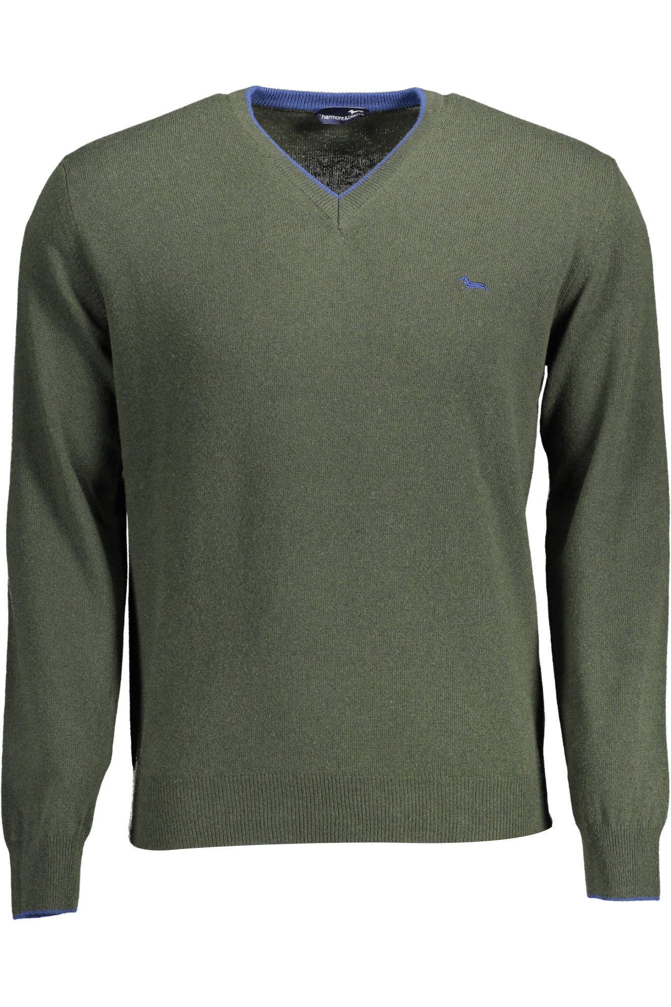 Harmont & Blaine Crew Neck Embroidered Blue Sweater main image 1
