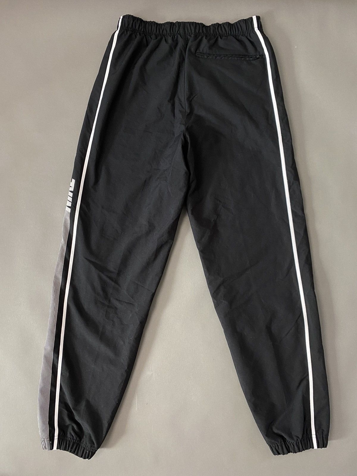 Nike × Vintage Nike vintage black track pants small swoosh spell out Size US 32 / EU 48 - 6 Thumbnail
