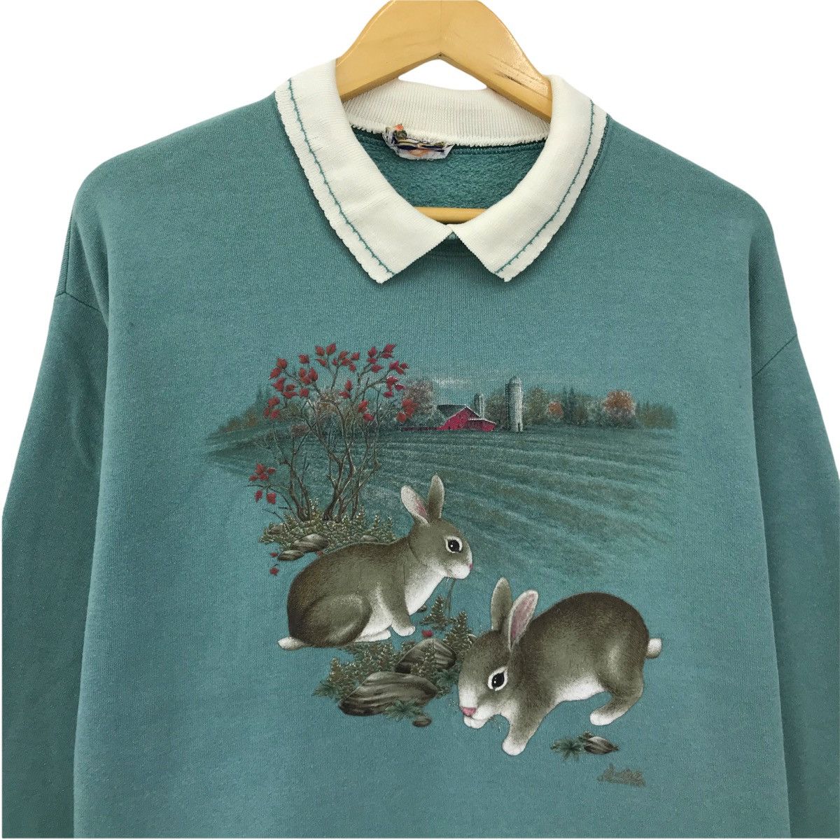 Vintage Vintage Morning Sun Sweatshirt Embroidery Art Design Size US M / EU 48-50 / 2 - 2 Thumbnail