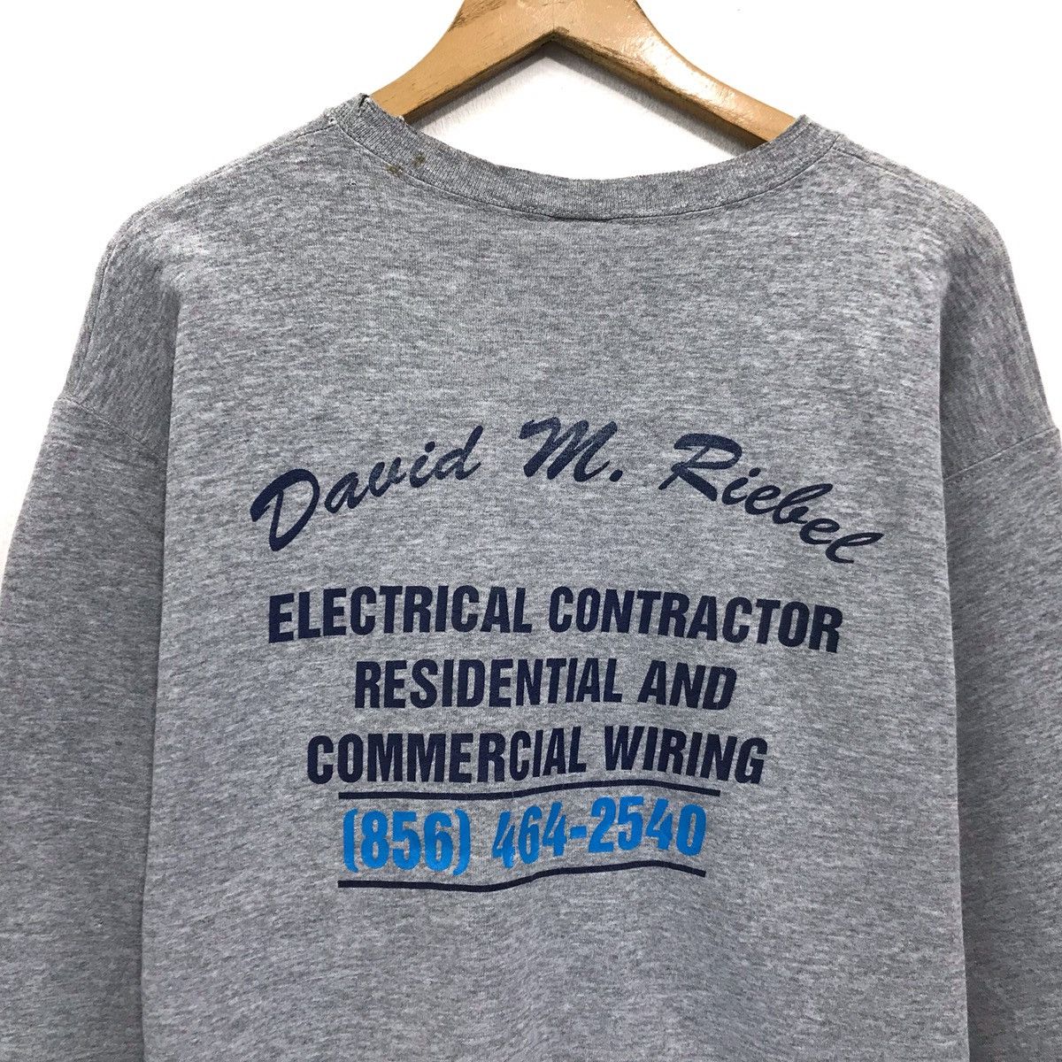 Fruit Of The Loom × Vintage Vintage Electrical Contractor Sweatshirt Riebel Electric Size US M / EU 48-50 / 2 - 6 Thumbnail