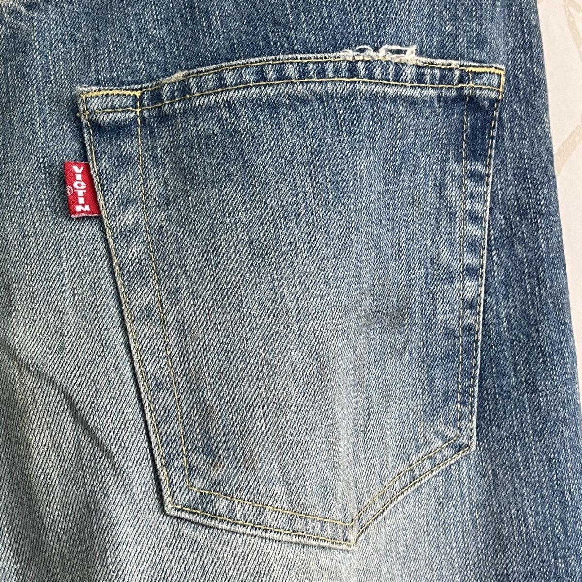 Fashion Victim Vintage Fashion Victim Denim Japan Ripped Leg Size US 34 / EU 50 - 13 Thumbnail