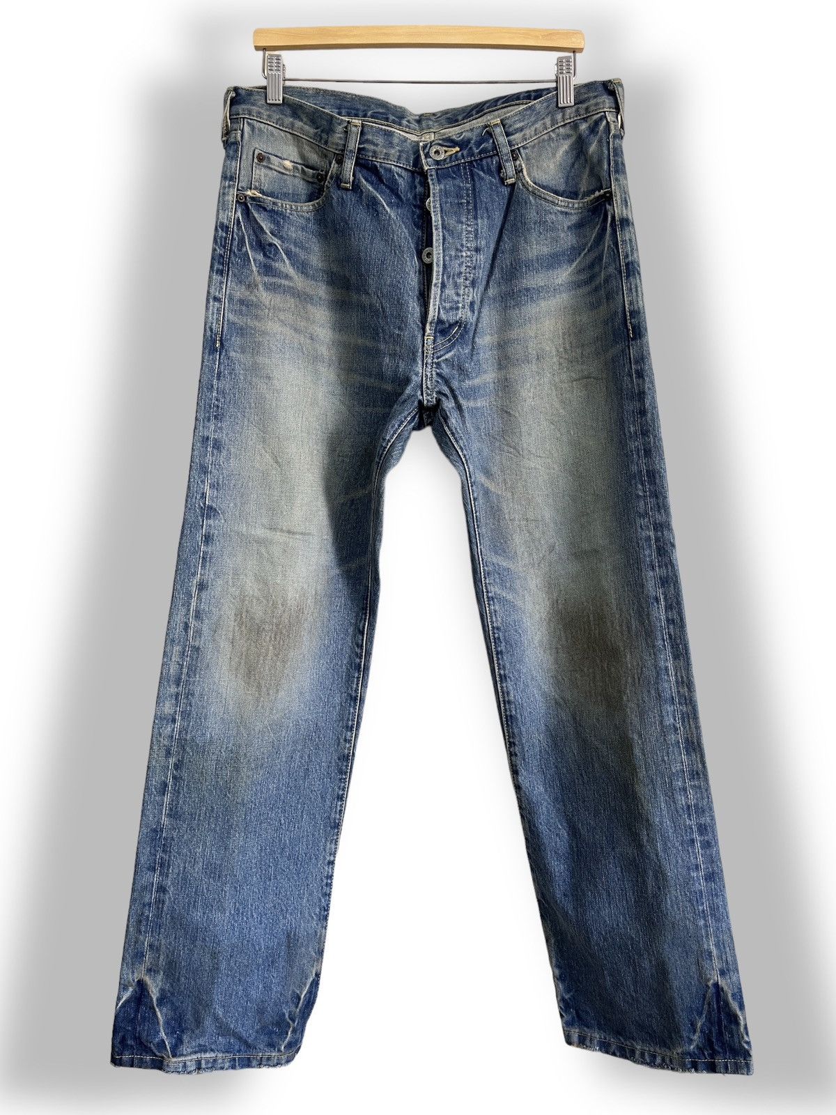 Fashion Victim Vintage Fashion Victim Denim Japan Ripped Leg Size US 34 / EU 50 - 1 Thumbnail