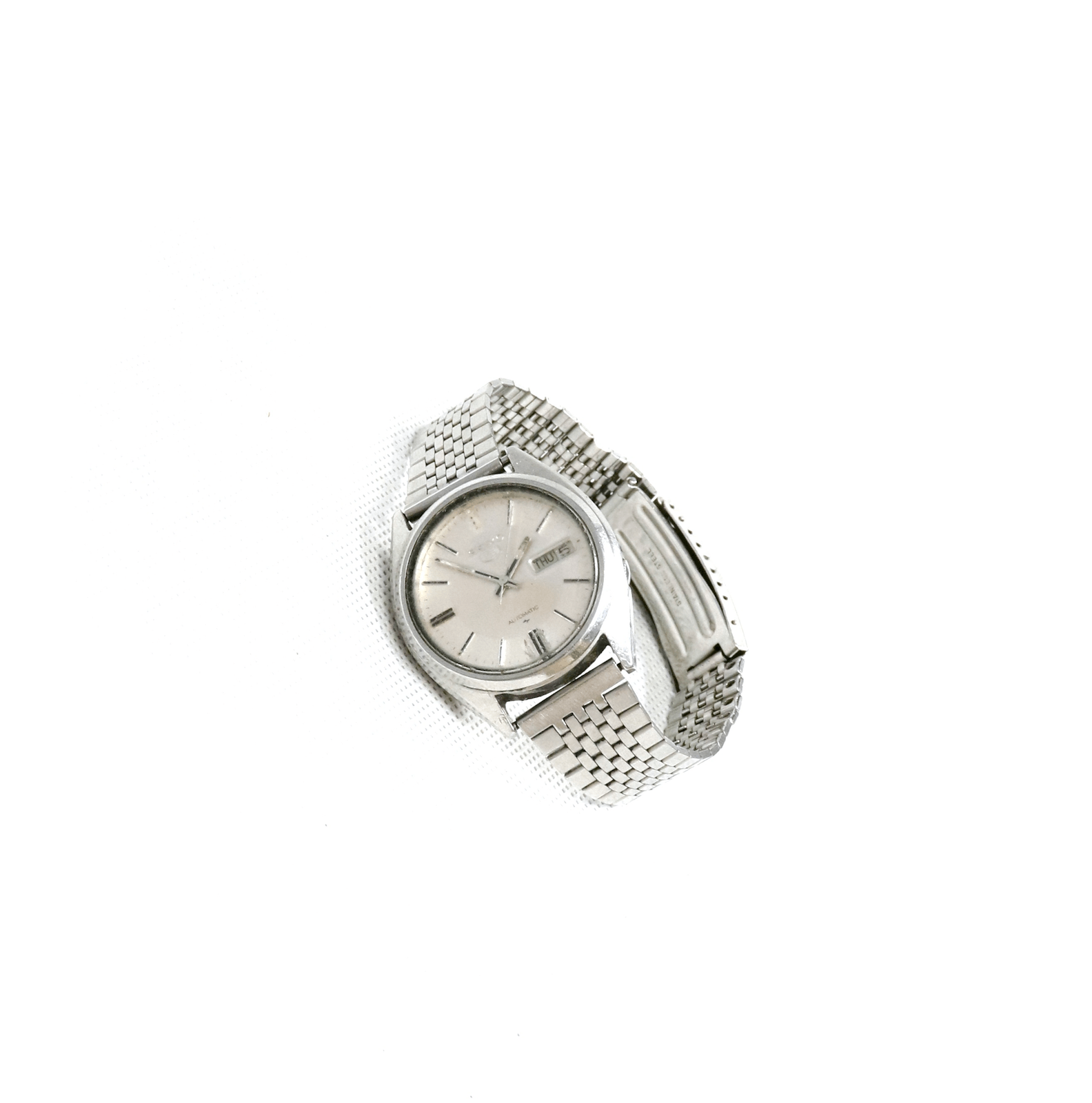 image of Archival Clothing x Seiko 2002 Seiko Automatic Clock Face Watches in Steel, Men's