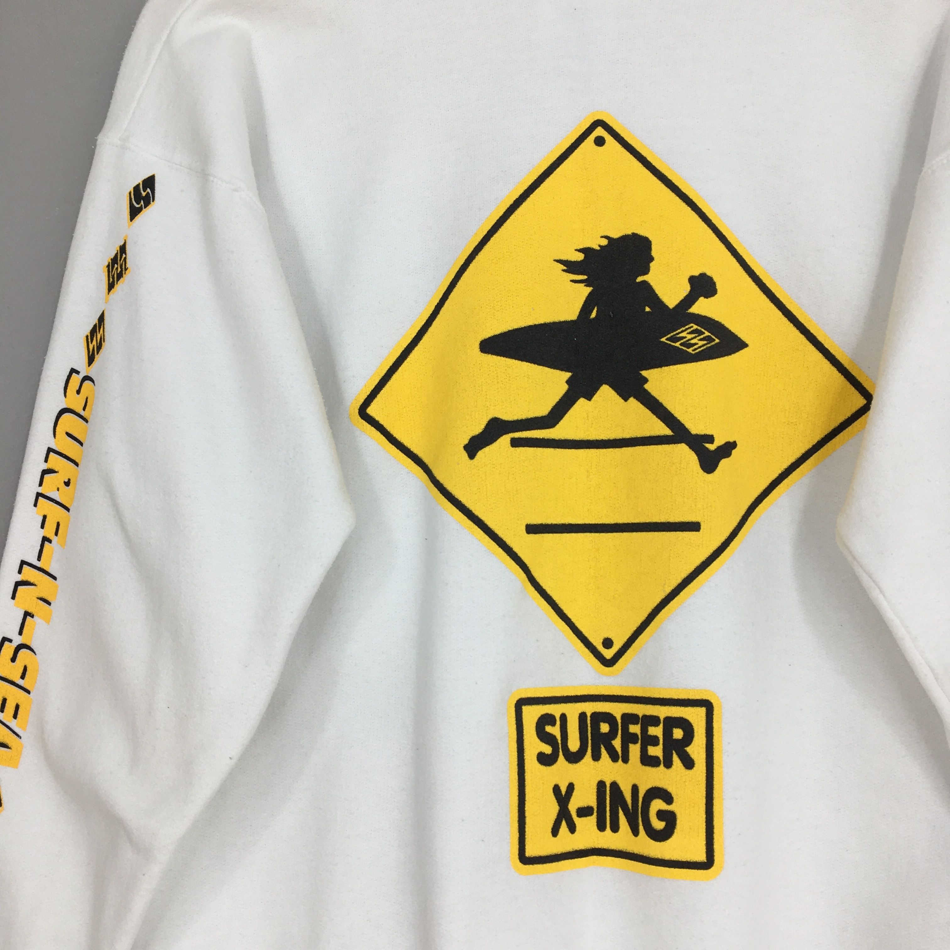Vintage Vintage 90s Surfer Xing North Shore Sweatshirt Medium Size US M / EU 48-50 / 2 - 2 Thumbnail