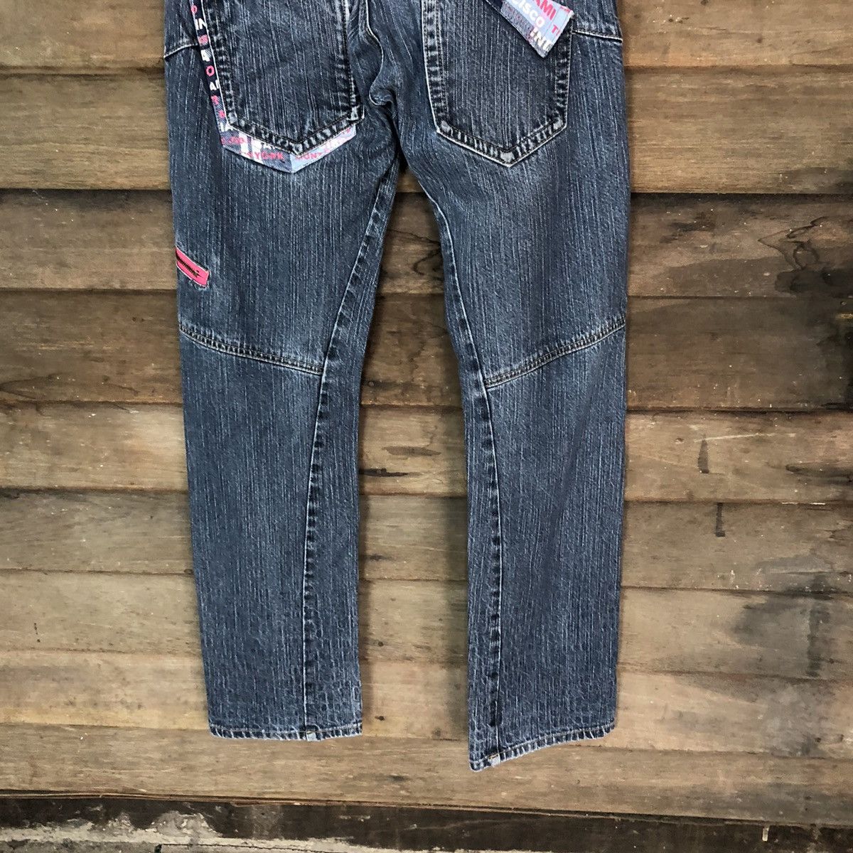 Japanese Brand DL Antifui Blue Denim double waist multizipper Pants #7082 Size 30" / US 8 / IT 44 - 11 Thumbnail