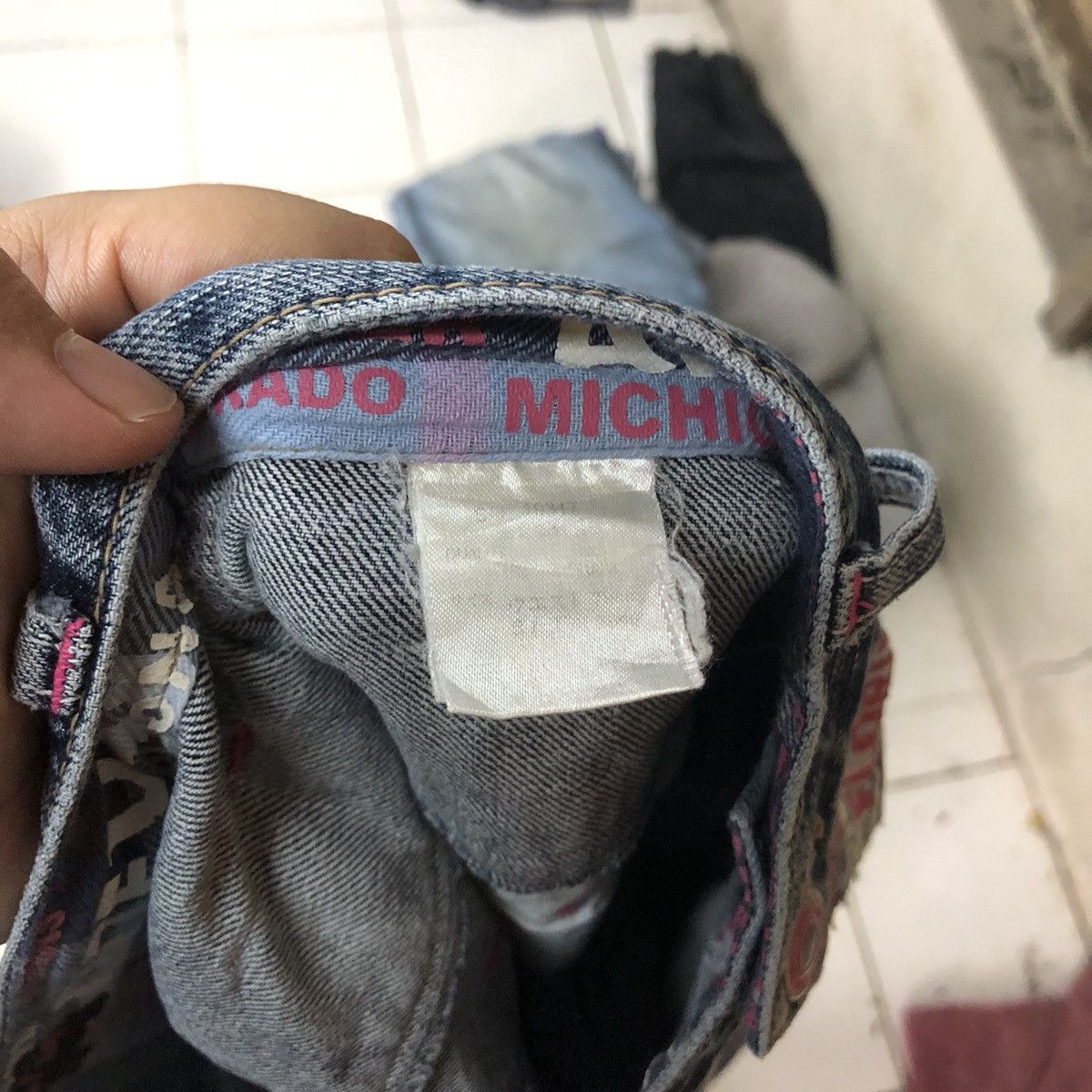 Japanese Brand DL Antifui Blue Denim double waist multizipper Pants #7082 Size 30" / US 8 / IT 44 - 15 Thumbnail