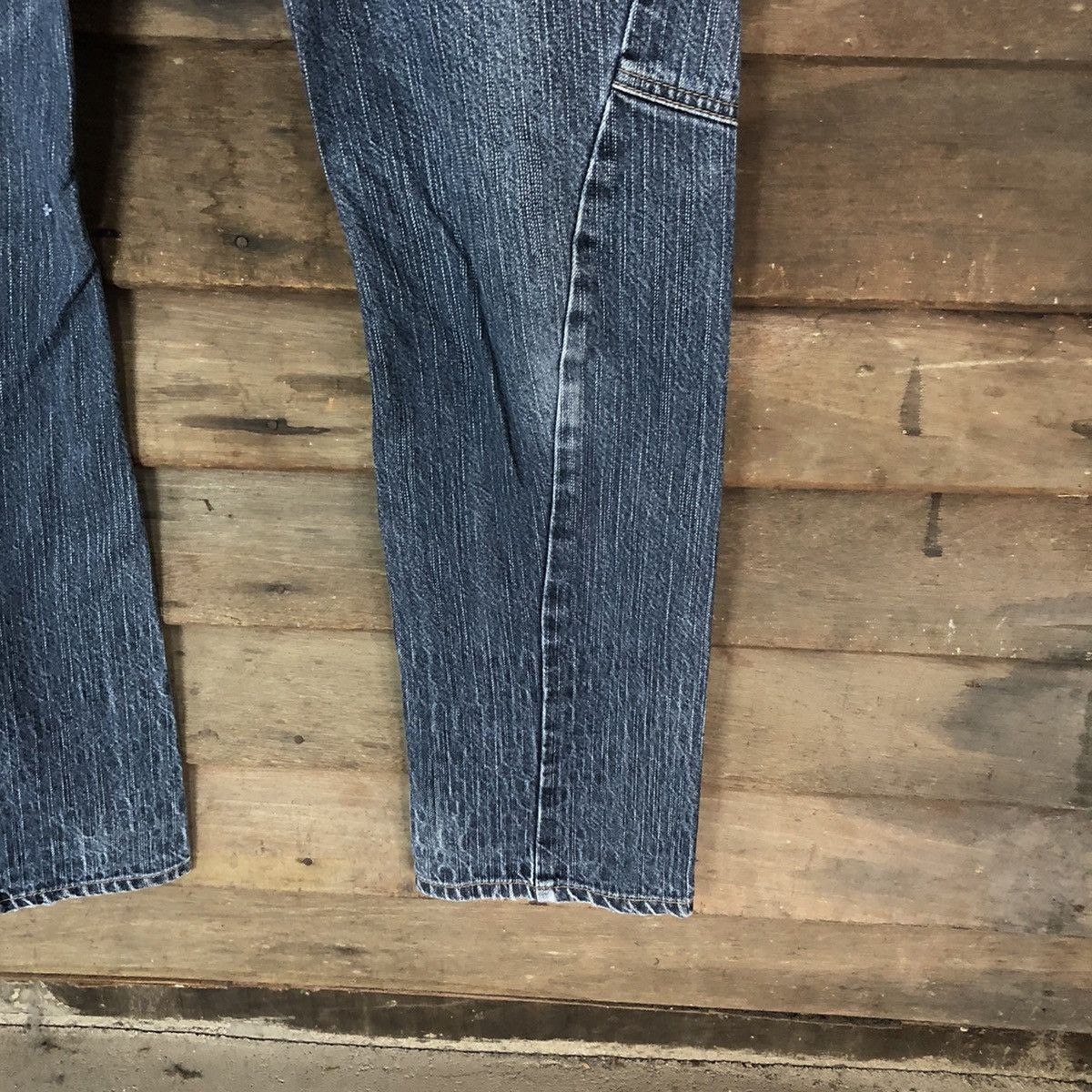 Japanese Brand DL Antifui Blue Denim double waist multizipper Pants #7082 Size 30" / US 8 / IT 44 - 8 Thumbnail