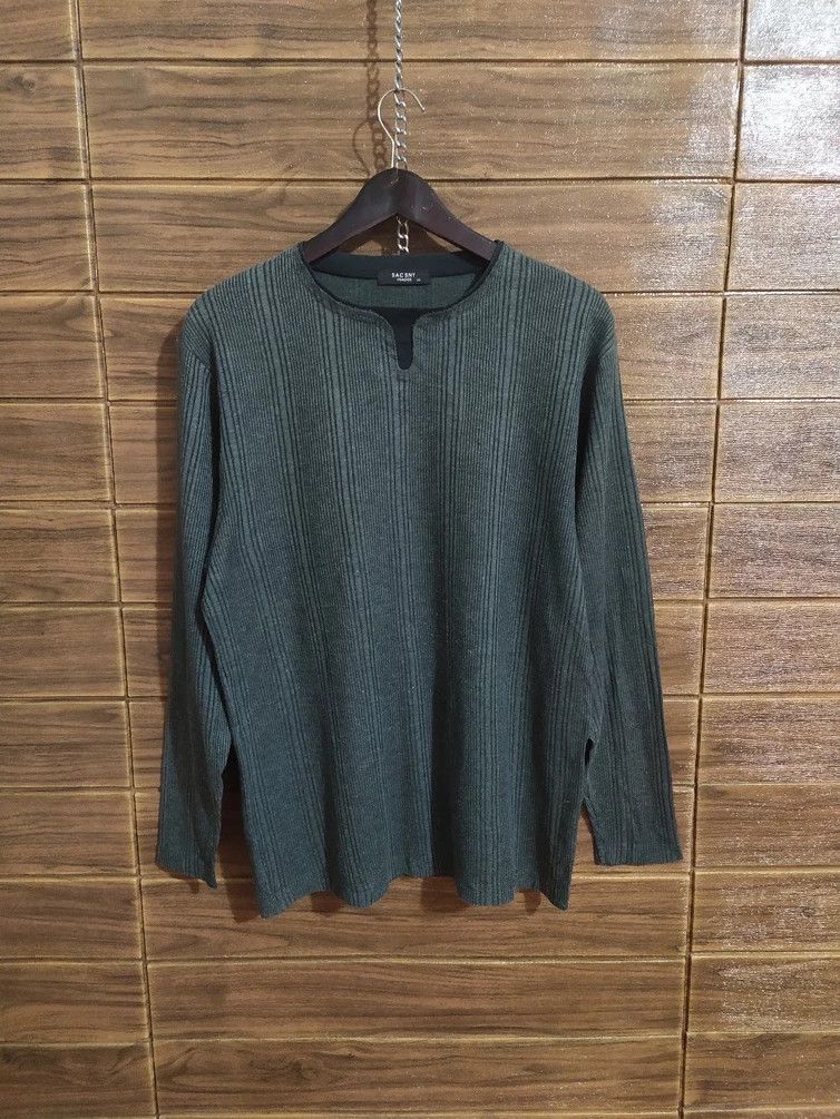 Vintage × Yohji Yamamoto Vintage Sacsny Ysaccs by Yohji Yamamoto Stripes Longsleeve Size US M / EU 48-50 / 2 - 1 Thumbnail