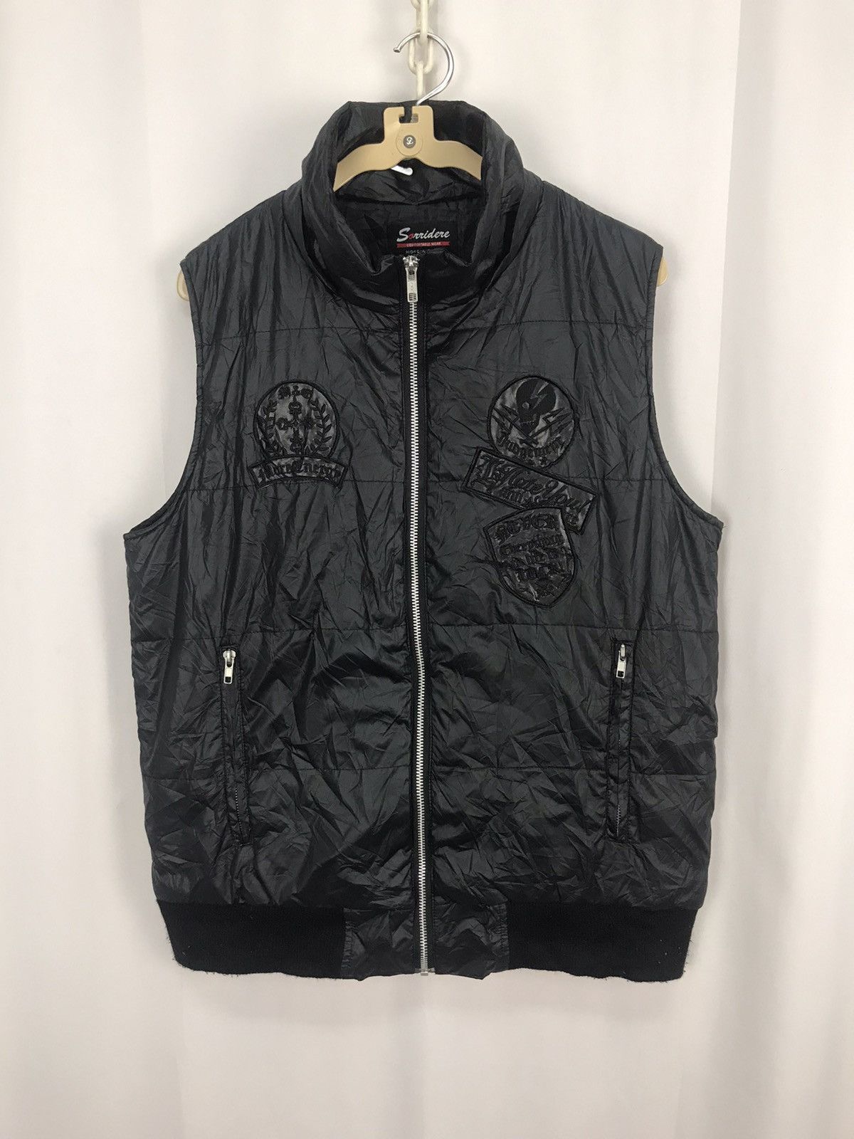Japanese Brand × Seditionaries Sorridere Down puffer zipper sleeveless jacket with patches Size US M / EU 48-50 / 2 - 10 Thumbnail