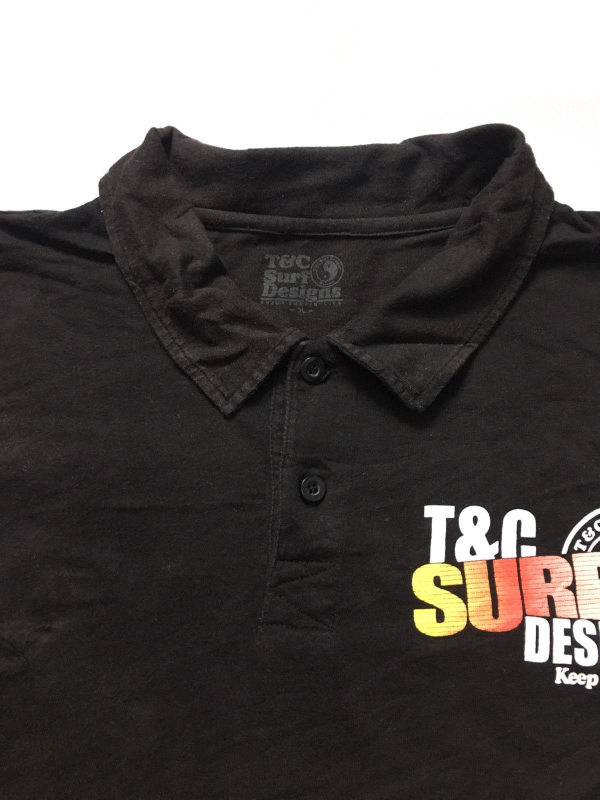 Japanese Brand T&C Surf Design Big Logo Polo Tee Shirt Size US XL / EU 56 / 4 - 7 Thumbnail