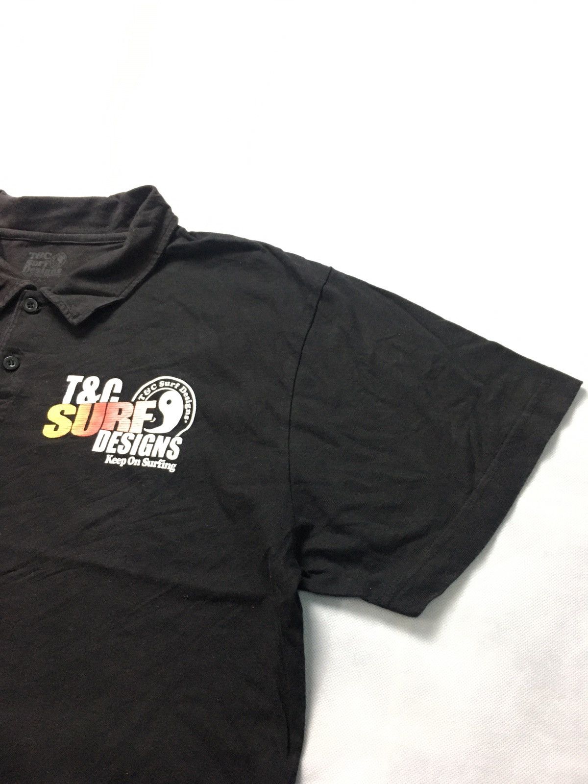 Japanese Brand T&C Surf Design Big Logo Polo Tee Shirt Size US XL / EU 56 / 4 - 3 Thumbnail