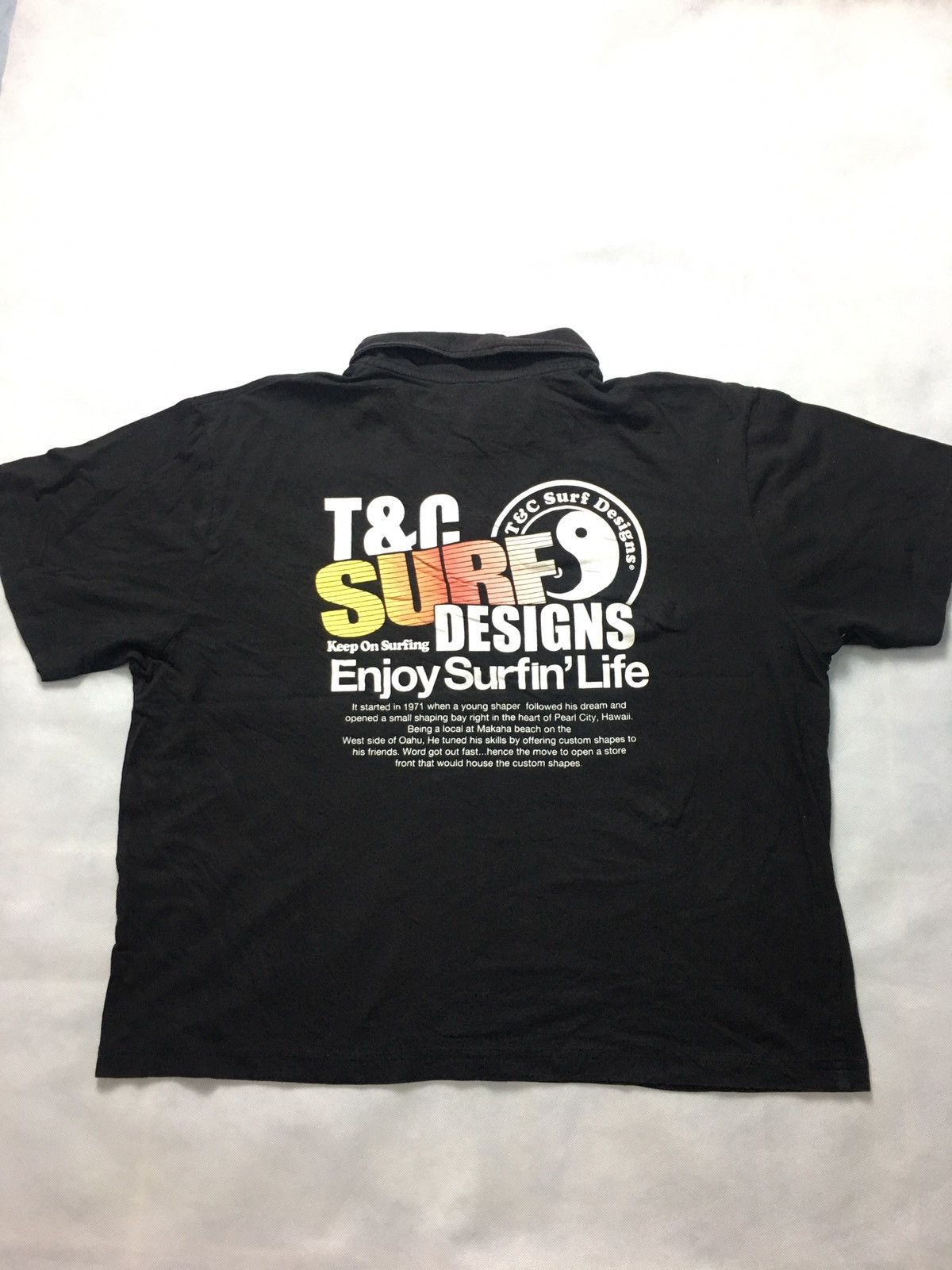 Japanese Brand T&C Surf Design Big Logo Polo Tee Shirt Size US XL / EU 56 / 4 - 1 Thumbnail