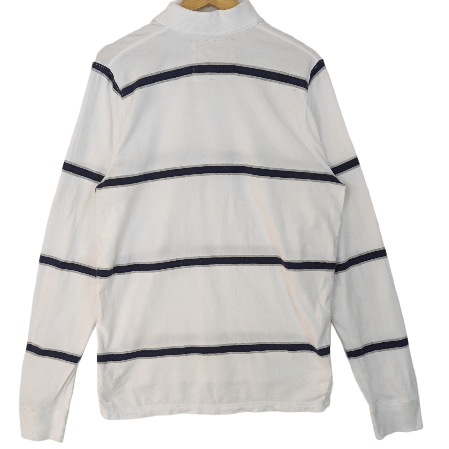 Abercrombie & Fitch ABERCROMBIE & FITCH White Striped Jumper Sweatshirt Size US XL / EU 56 / 4 - 7 Thumbnail