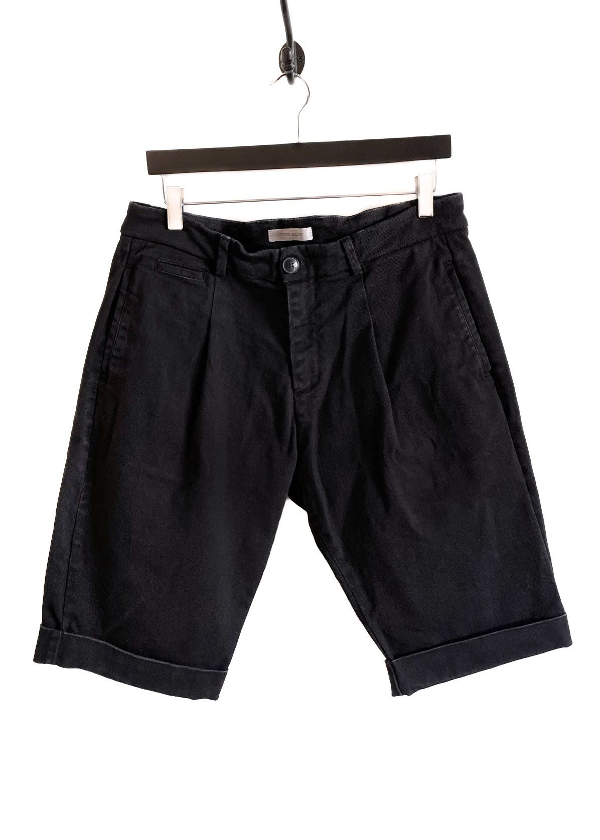 Pierre Balmain Pierre Balmain Black Pleated Twill Shorts Size US 32 / EU 48 - 1 Thumbnail