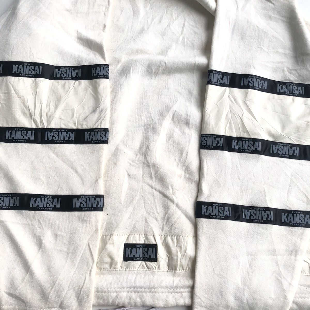 Japanese Brand × Kansai Yamamoto FREE SHIPPING INTERNATIONAL Kansai Impact Full Taped Hoodie Size US L / EU 52-54 / 3 - 5 Thumbnail