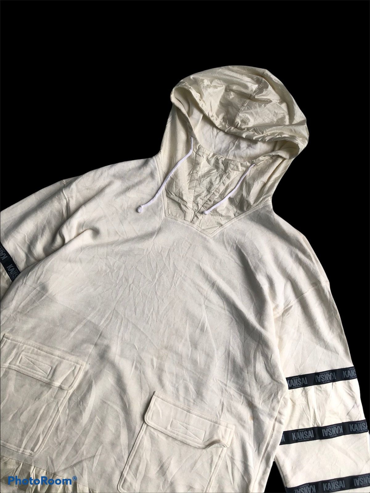 Japanese Brand × Kansai Yamamoto FREE SHIPPING INTERNATIONAL Kansai Impact Full Taped Hoodie Size US L / EU 52-54 / 3 - 3 Thumbnail