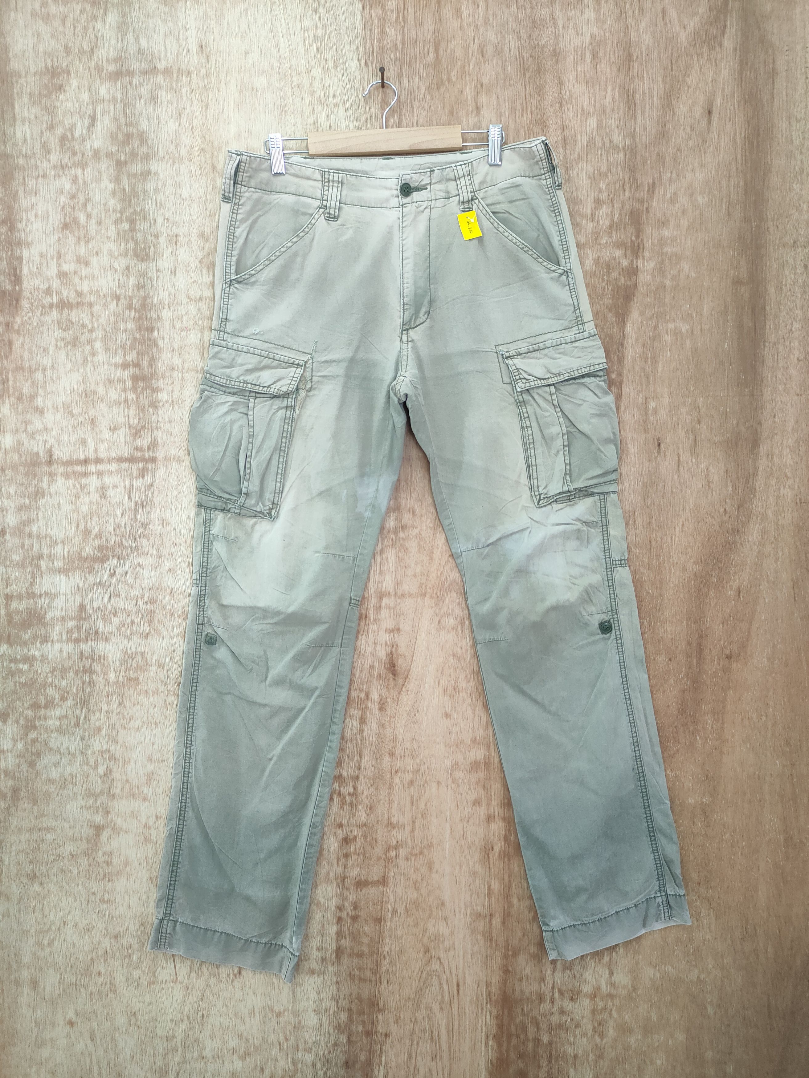 Vintage DLL Vintage faded thrashed distresses cargo pants #sp46-256T Size US 32 / EU 48 - 1 Thumbnail