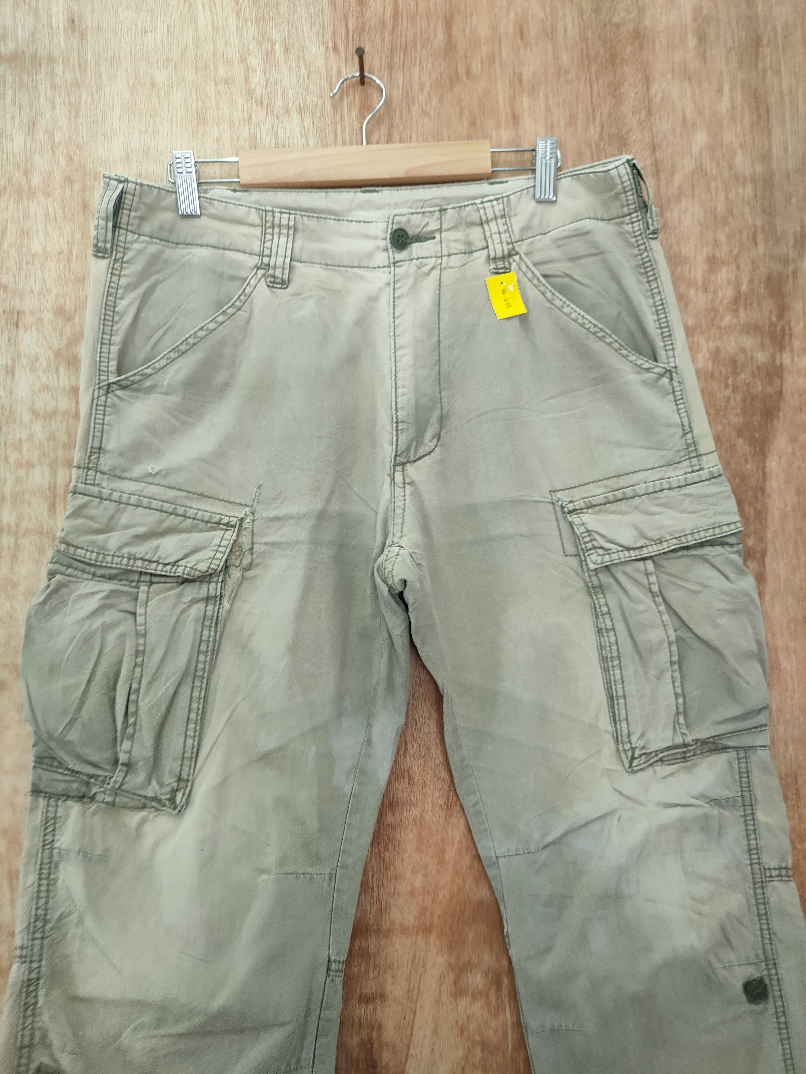 Vintage DLL Vintage faded thrashed distresses cargo pants #sp46-256T Size US 32 / EU 48 - 4 Thumbnail