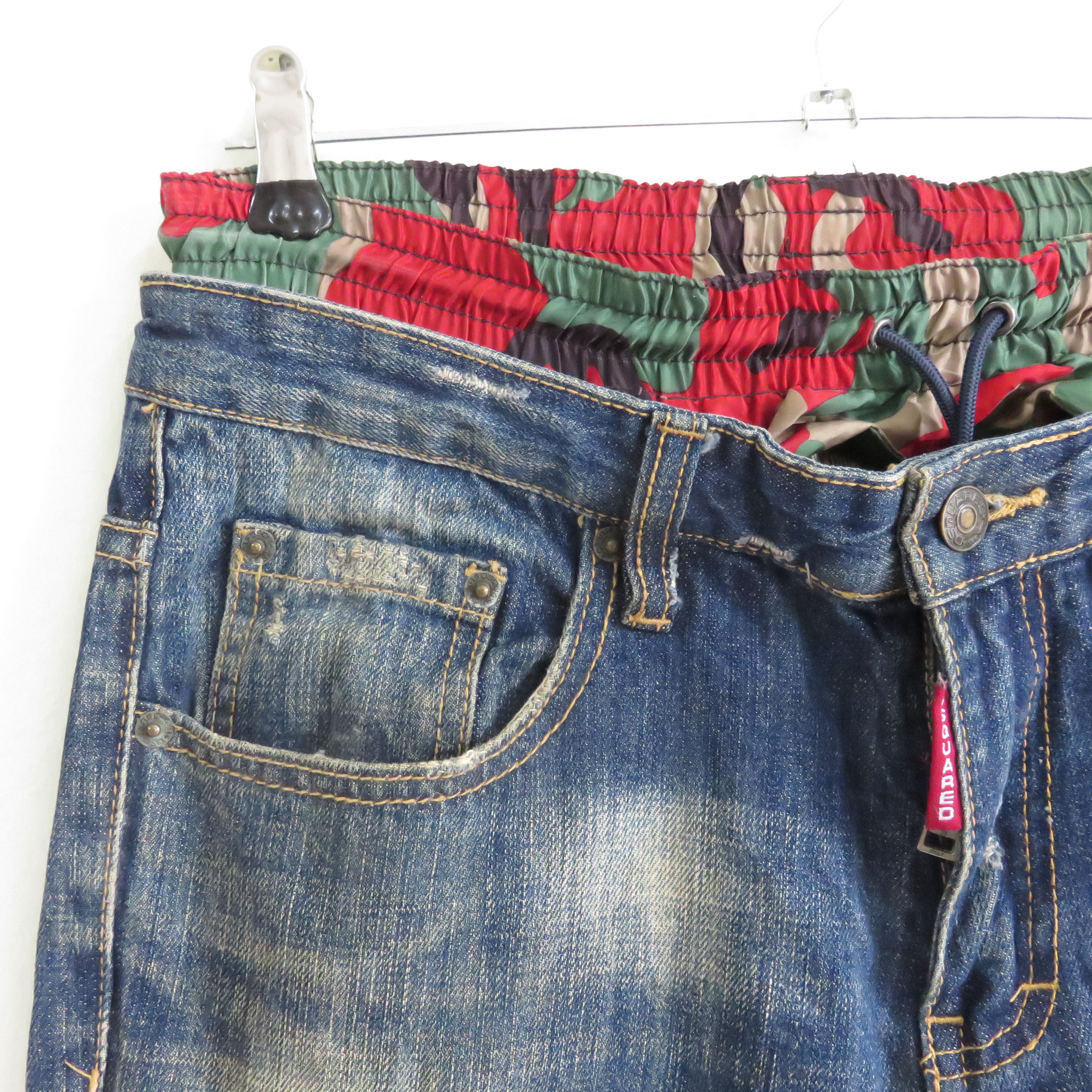 Dsquared2 Dsquared2 Double Waist Wash Distressed Denim Size US 32 / EU 48 - 3 Thumbnail