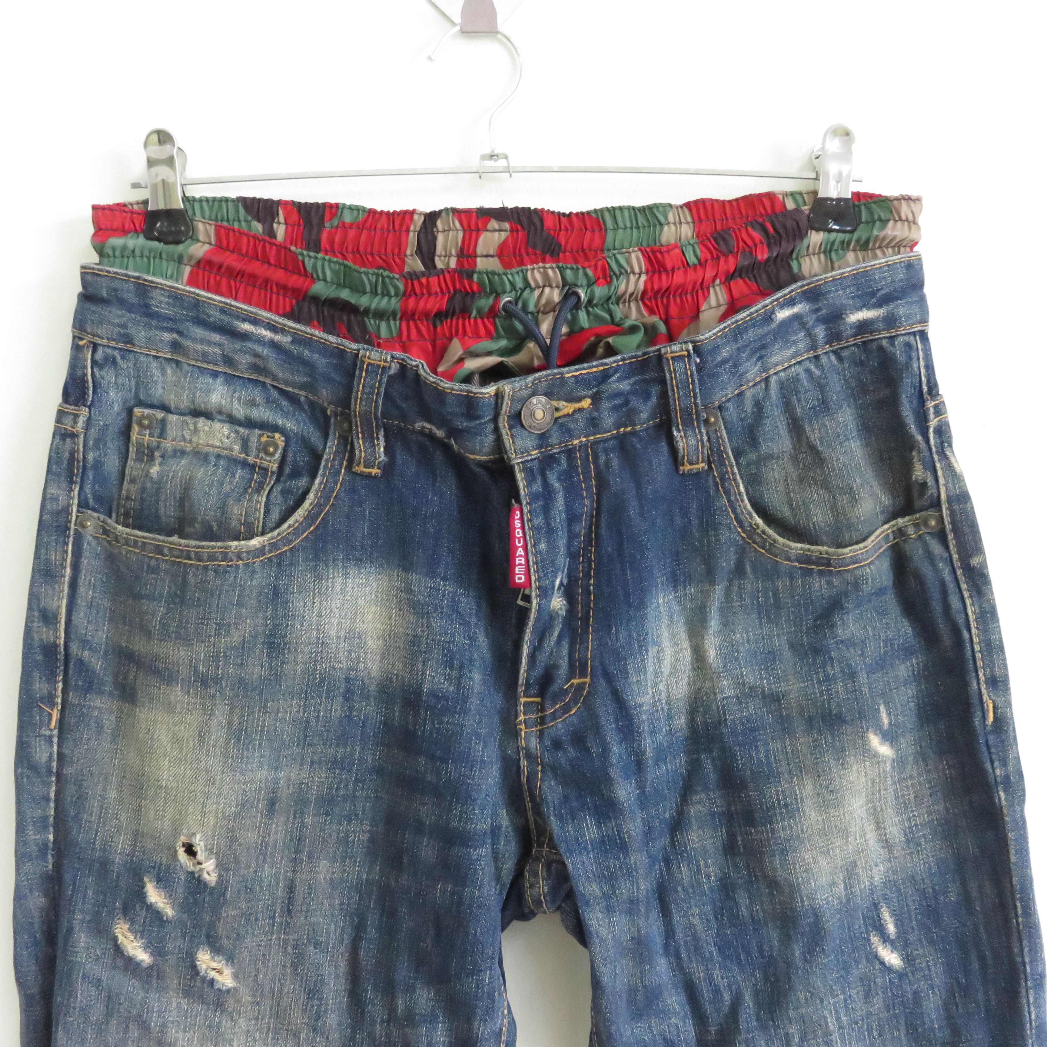 Dsquared2 Dsquared2 Double Waist Wash Distressed Denim Size US 32 / EU 48 - 2 Thumbnail