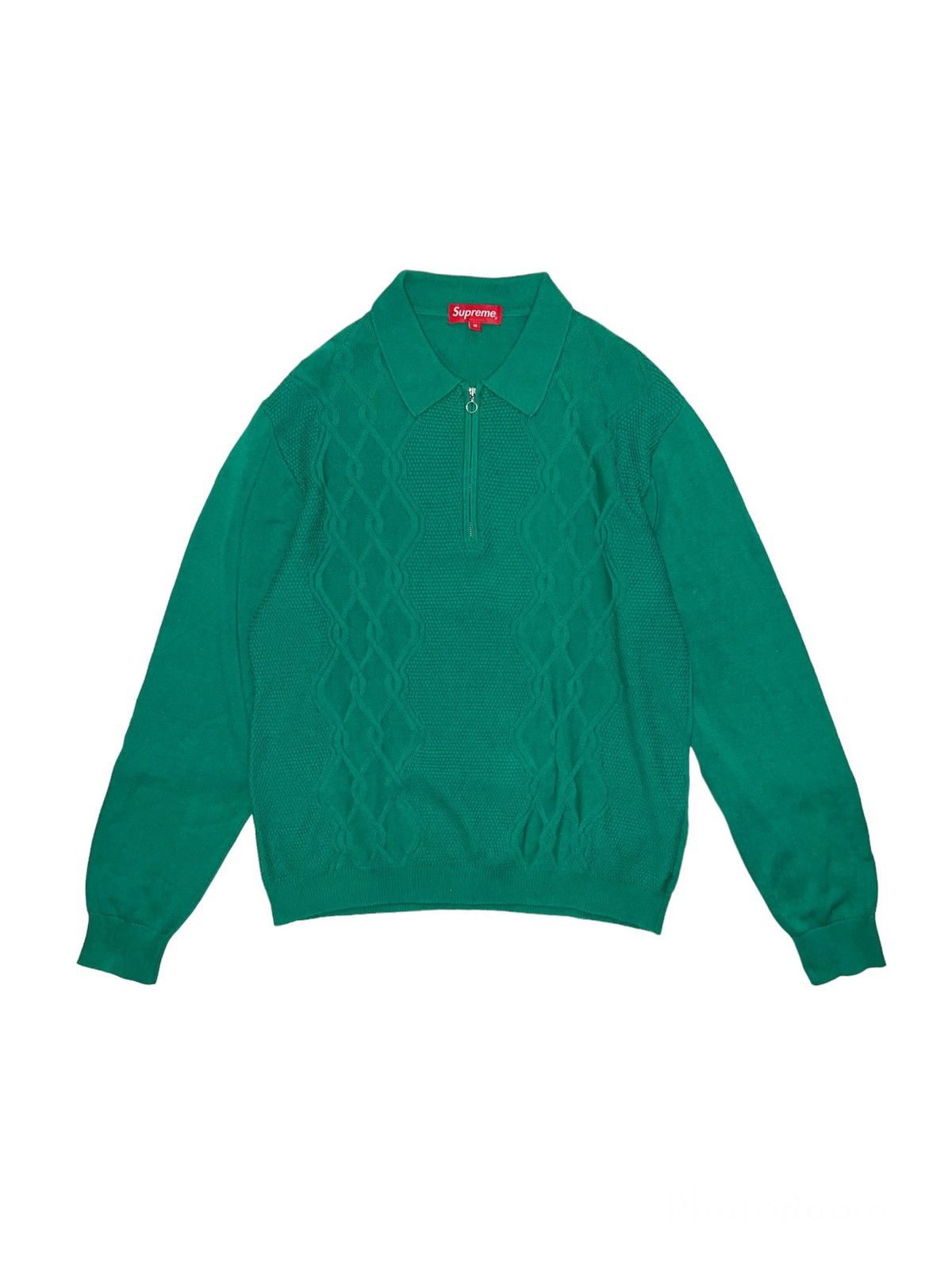 Supreme Supreme Cable Stripe Knit Polo Size US M / EU 48-50 / 2 - 1 Thumbnail