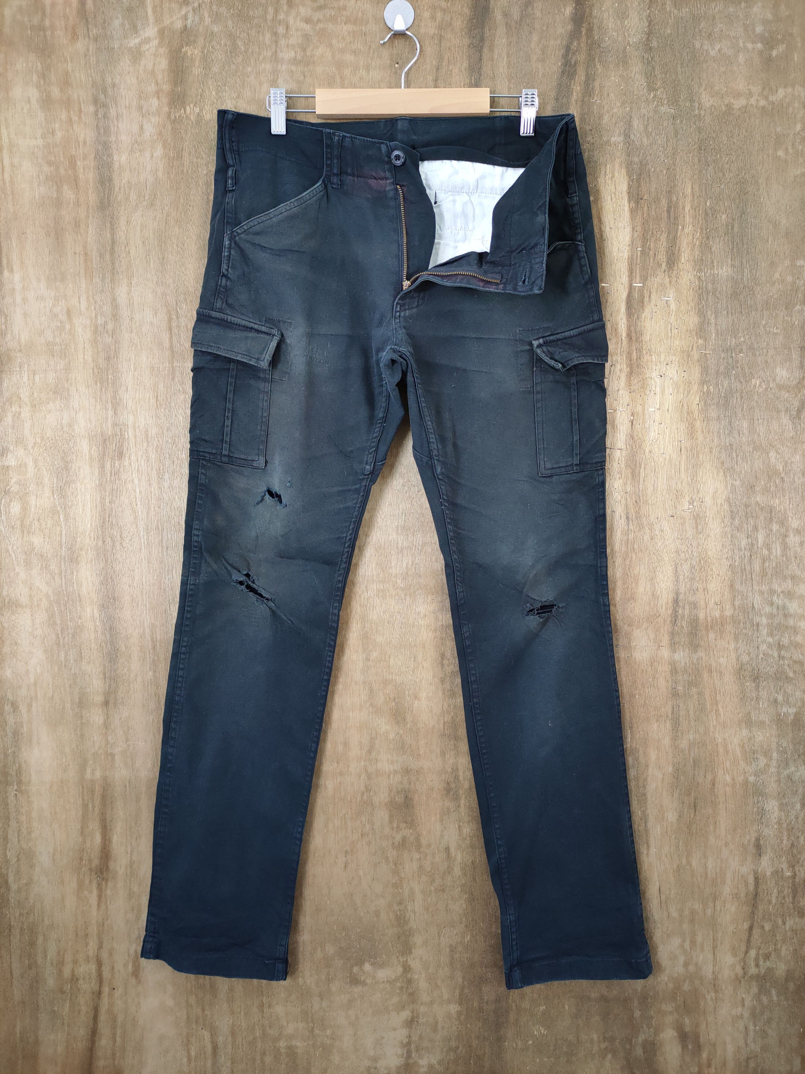 Japanese Brand VINTAGE JAPANESE BRAND FADED DISTRESSED CARGO PANTS Size US 31 - 1 Thumbnail