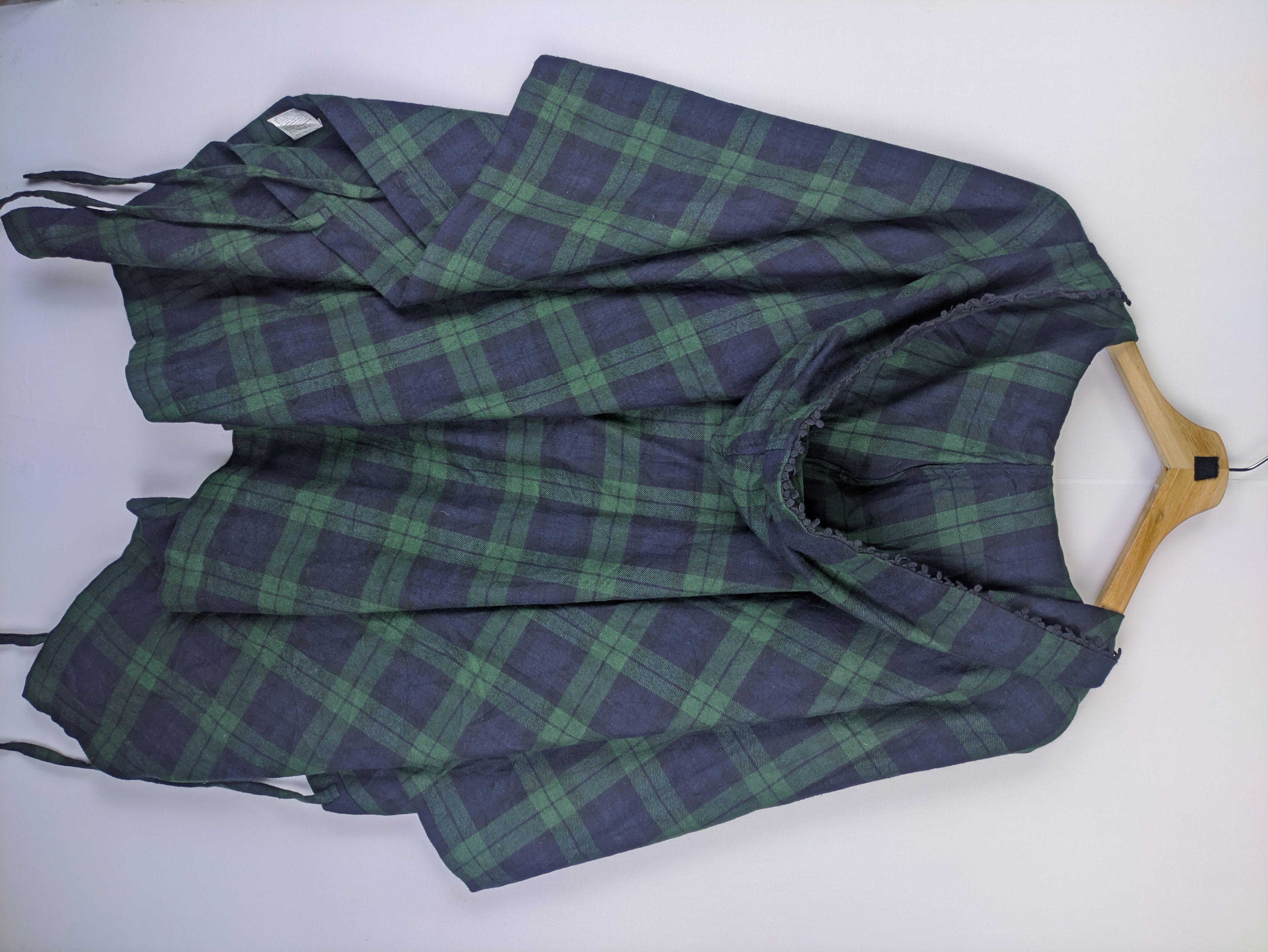 Japanese Brand × Vintage Steals🔥Vintage Poncho Checkered Hooded Size ONE SIZE - 3 Thumbnail