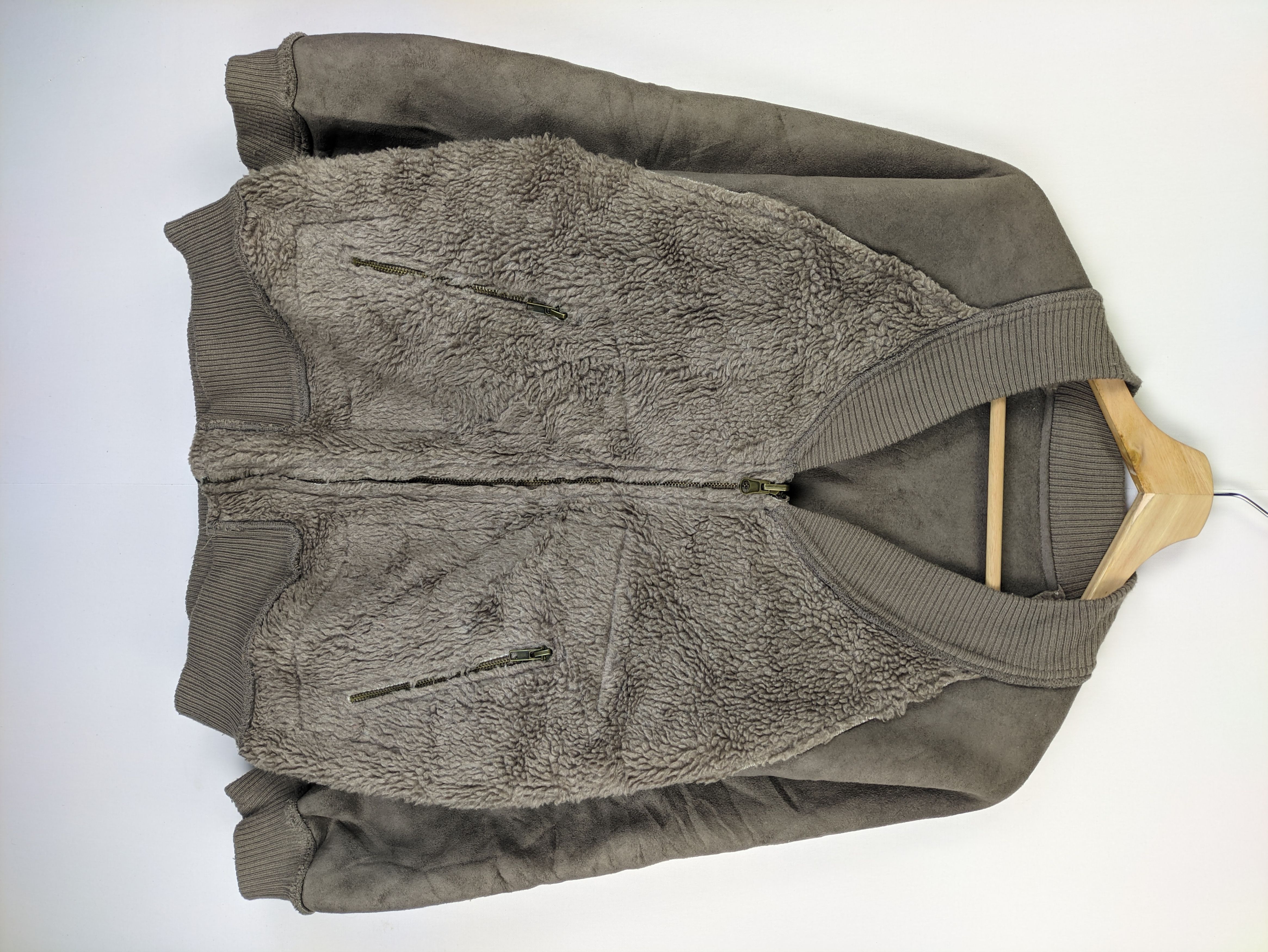 image of Winter Session Stealssherpa Jacket Zip Up By W Closet in Brown, Men's (Size Large)