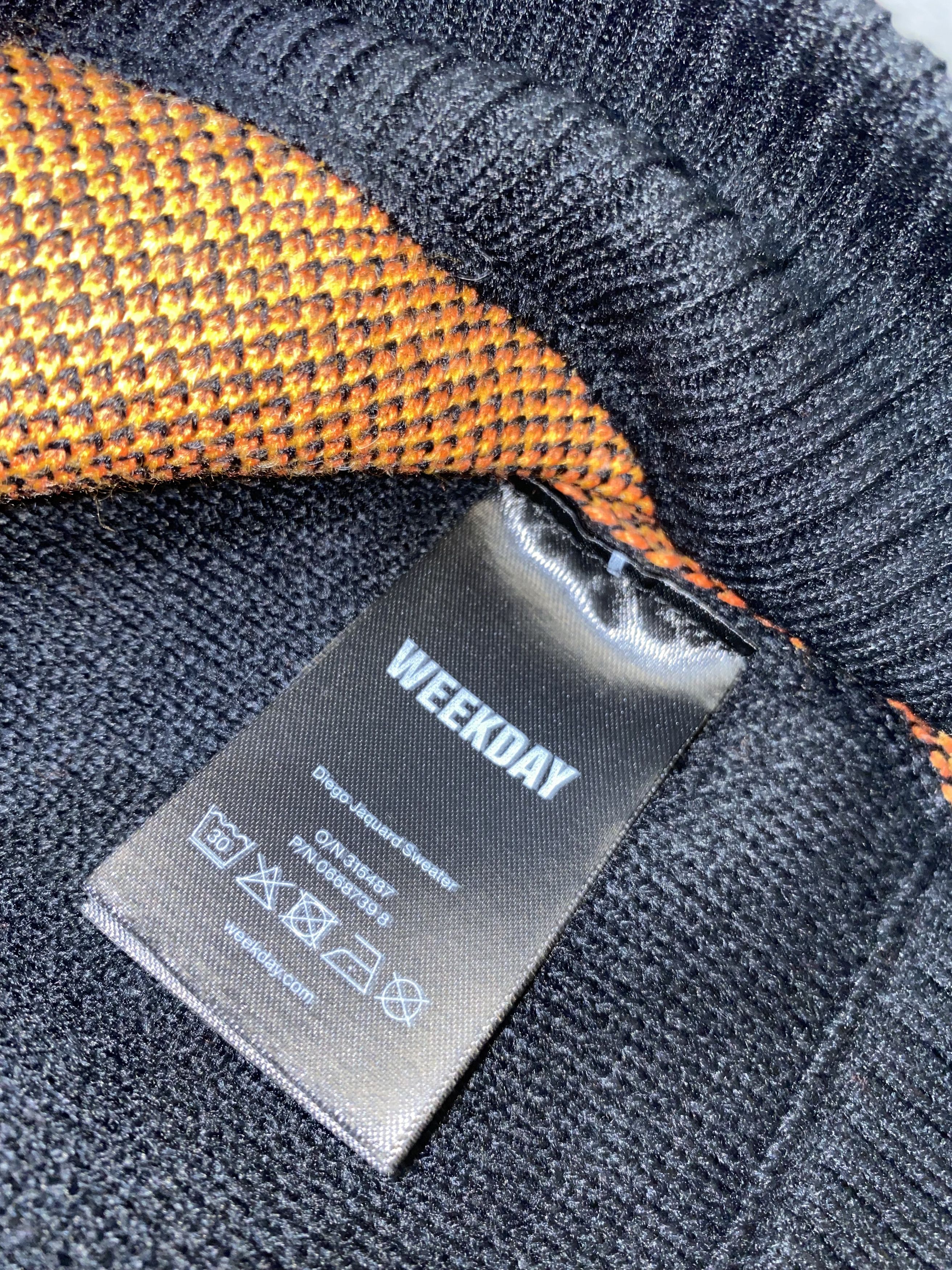 Weekday Weekday "Darkness" Diego Jaquard Black Wool Sweater Size US M / EU 48-50 / 2 - 12 Thumbnail