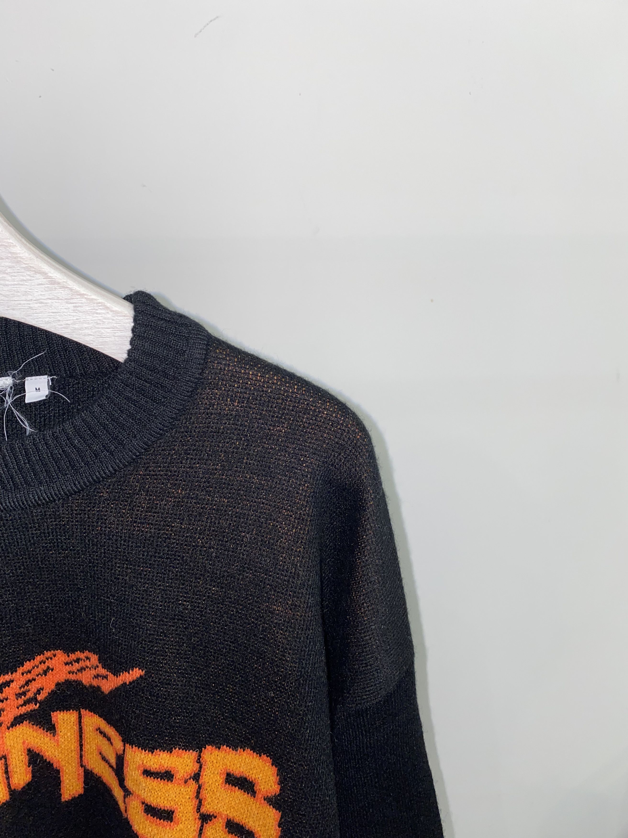 Weekday Weekday "Darkness" Diego Jaquard Black Wool Sweater Size US M / EU 48-50 / 2 - 3 Thumbnail