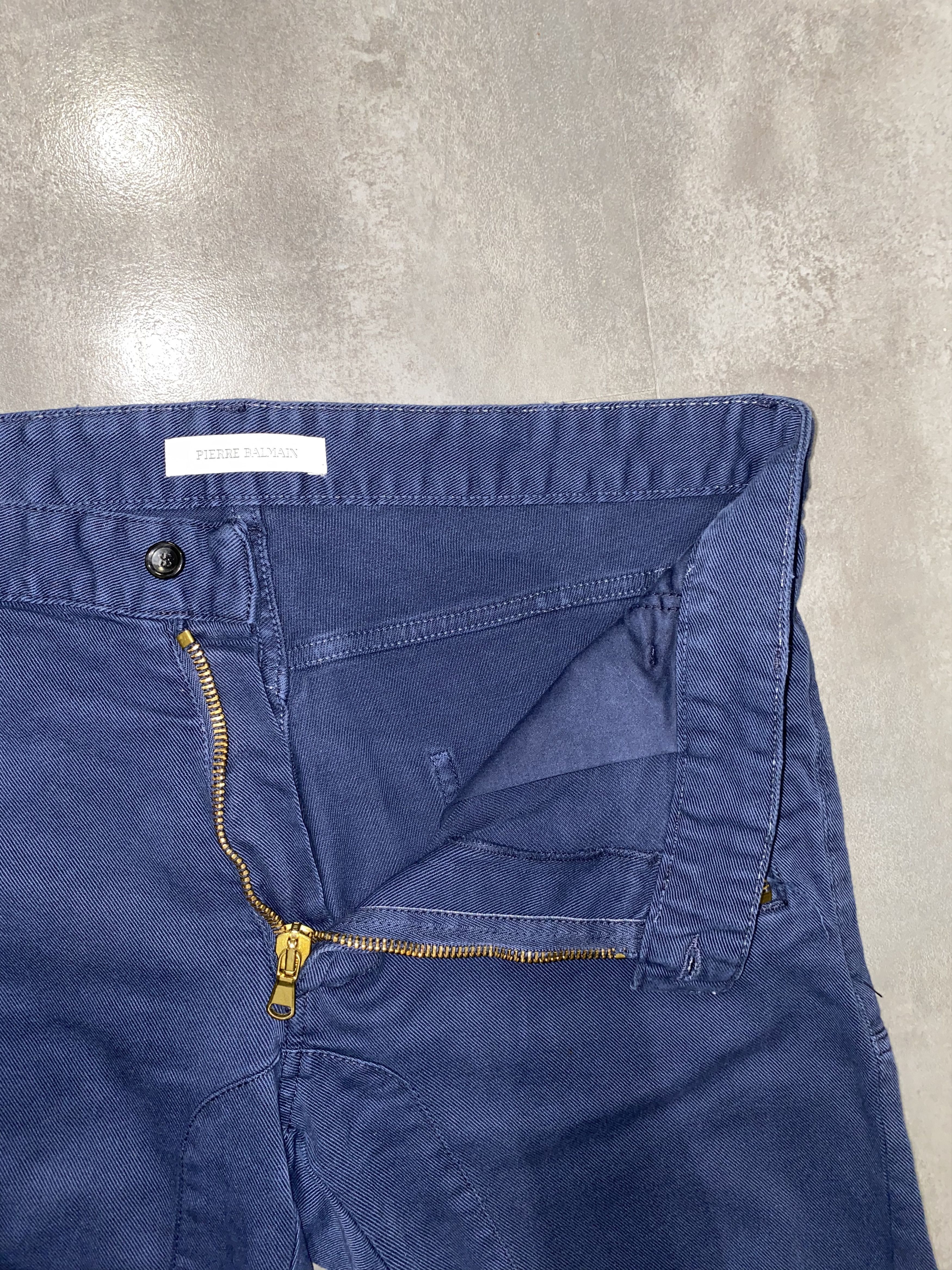 Pierre Balmain Pierre Balmain 3 Zip Zipped Biker Navy Denim Pants Size US 36 / EU 52 - 13 Thumbnail