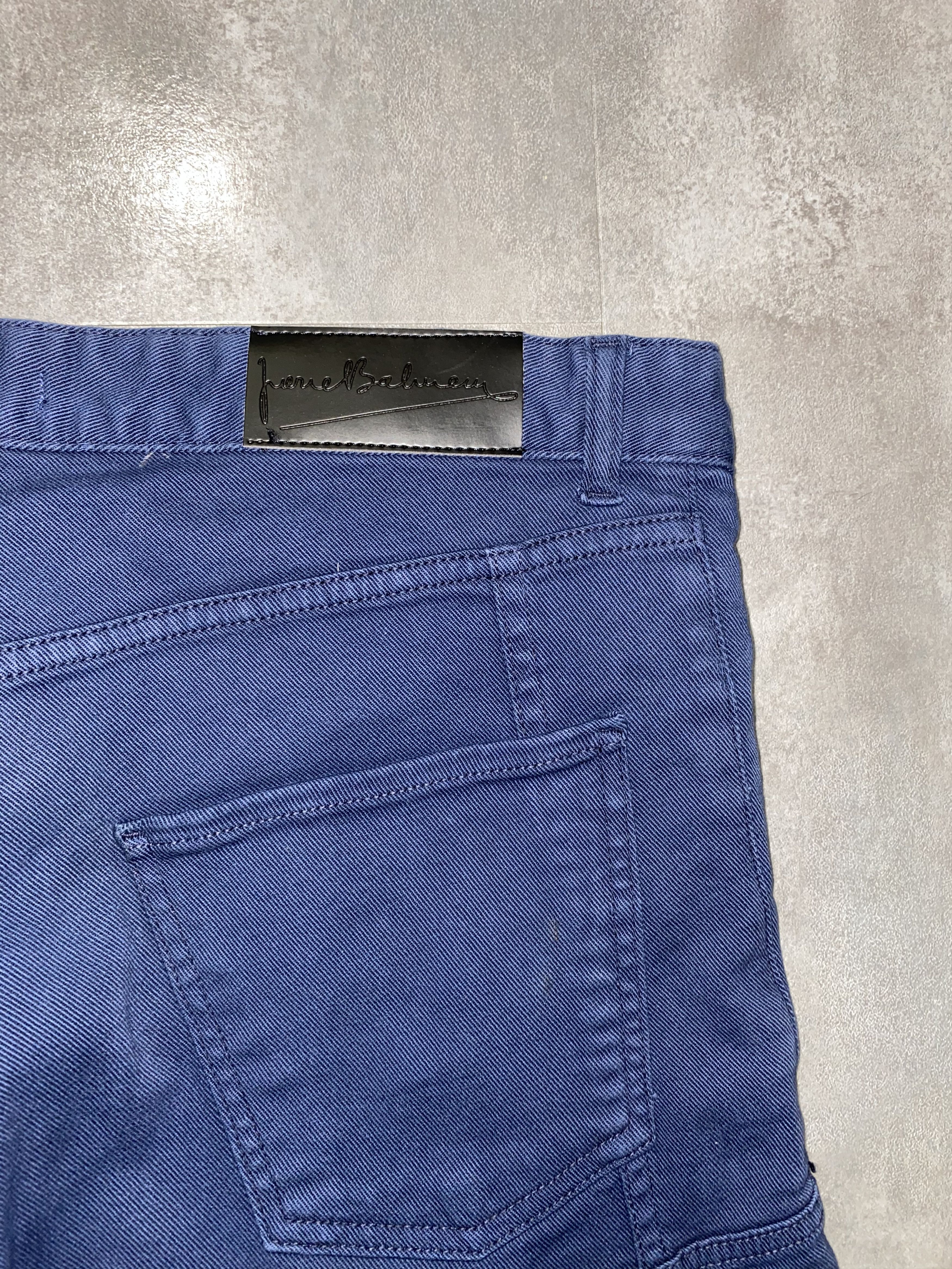 Pierre Balmain Pierre Balmain 3 Zip Zipped Biker Navy Denim Pants Size US 36 / EU 52 - 4 Thumbnail