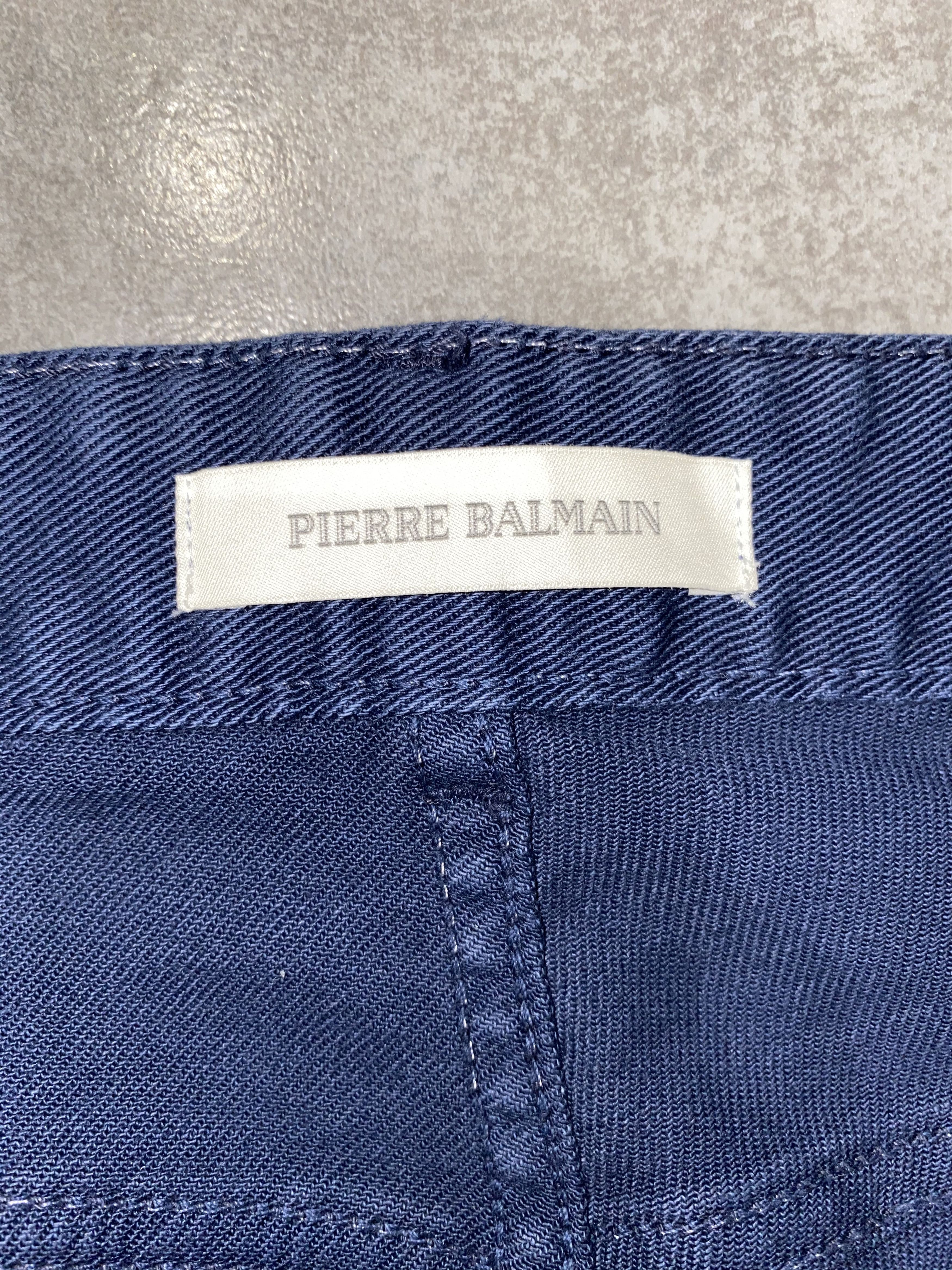 Pierre Balmain Pierre Balmain 3 Zip Zipped Biker Navy Denim Pants Size US 36 / EU 52 - 14 Thumbnail