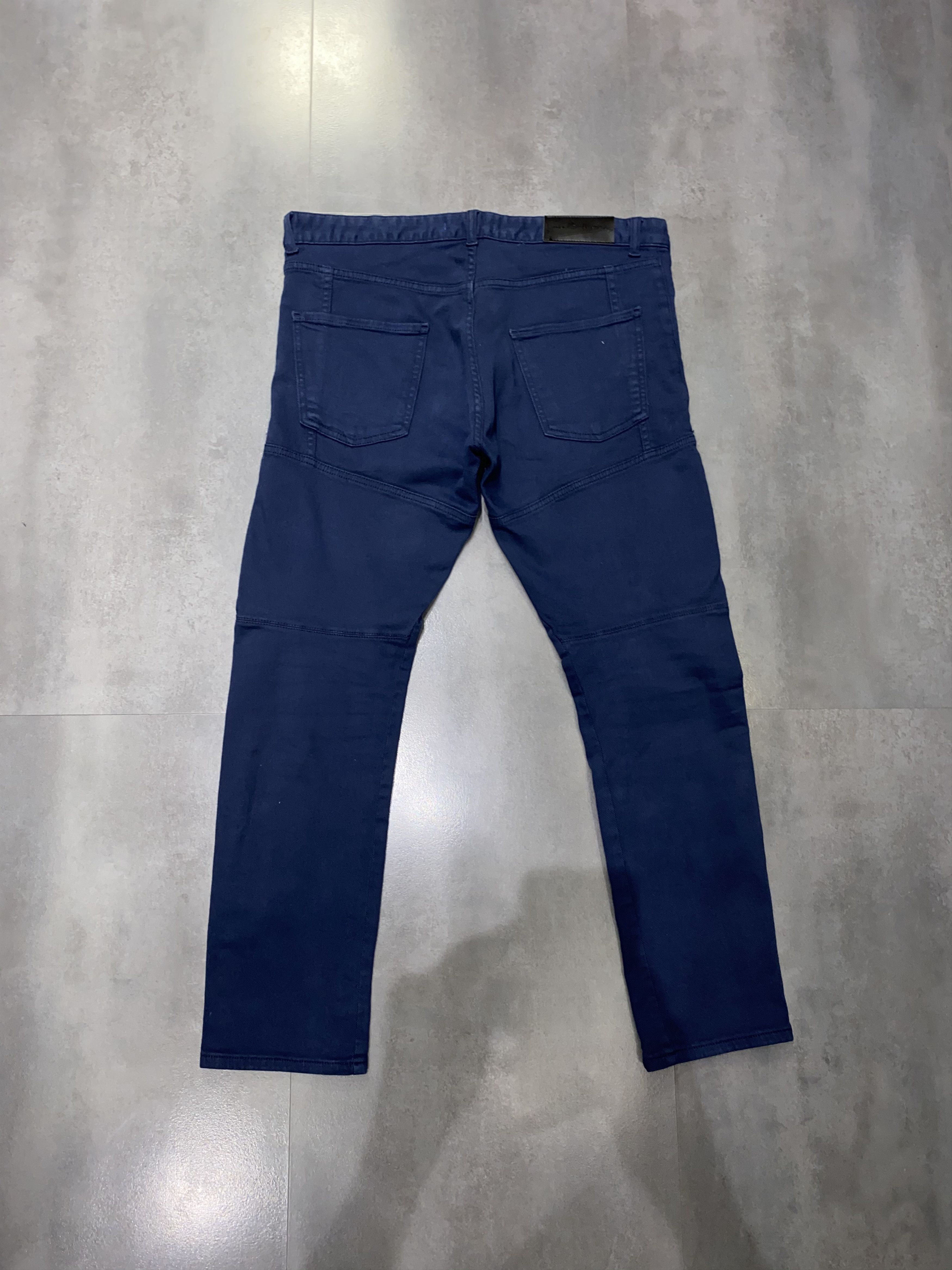 Pierre Balmain Pierre Balmain 3 Zip Zipped Biker Navy Denim Pants Size US 36 / EU 52 - 3 Thumbnail