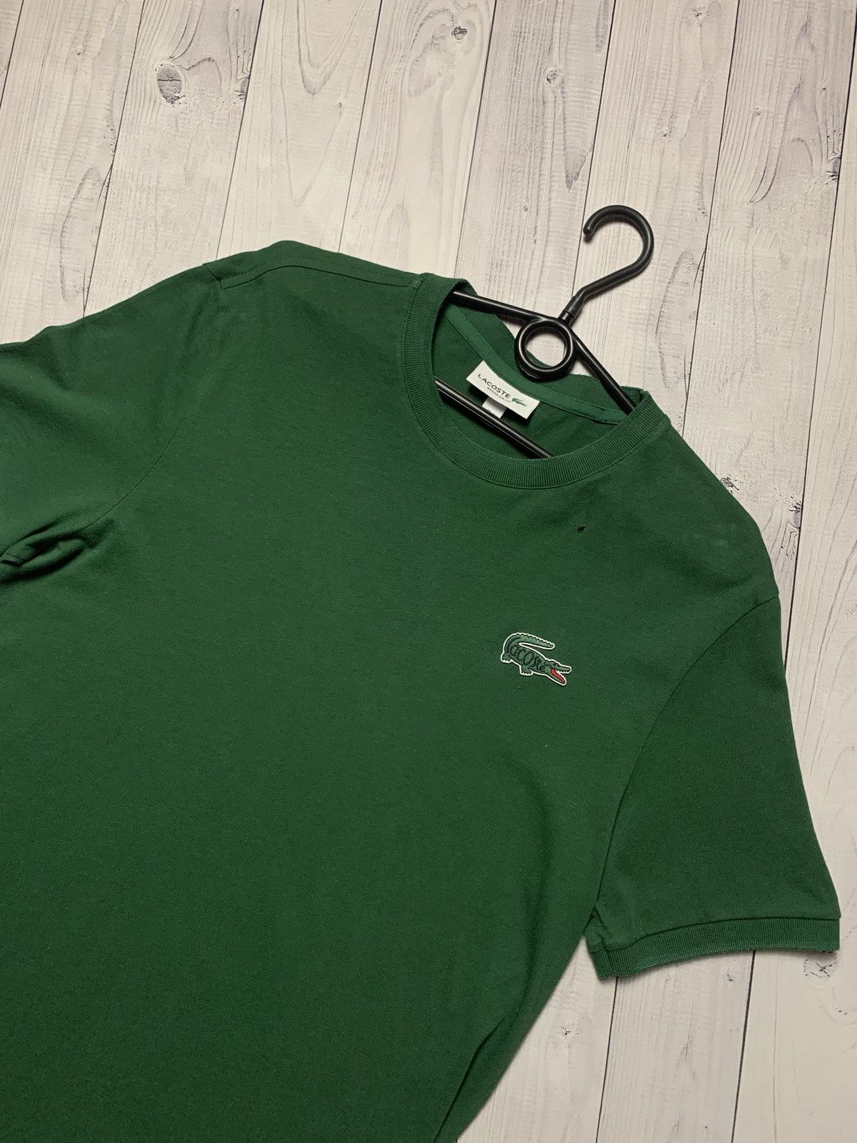 Lacoste Lacoste tee logo crocodile green rare Size US M / EU 48-50 / 2 - 2 Thumbnail