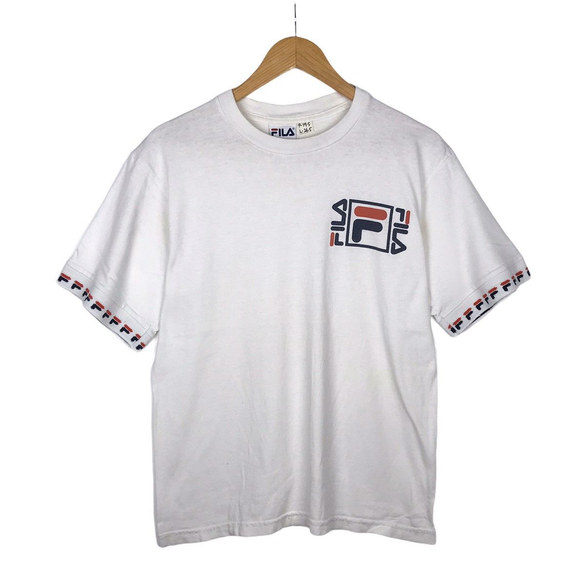 Fila × Vintage Vintage 90s FILA With Big Logo Side Tape Ringer Size US S / EU 44-46 / 1 - 1 Thumbnail