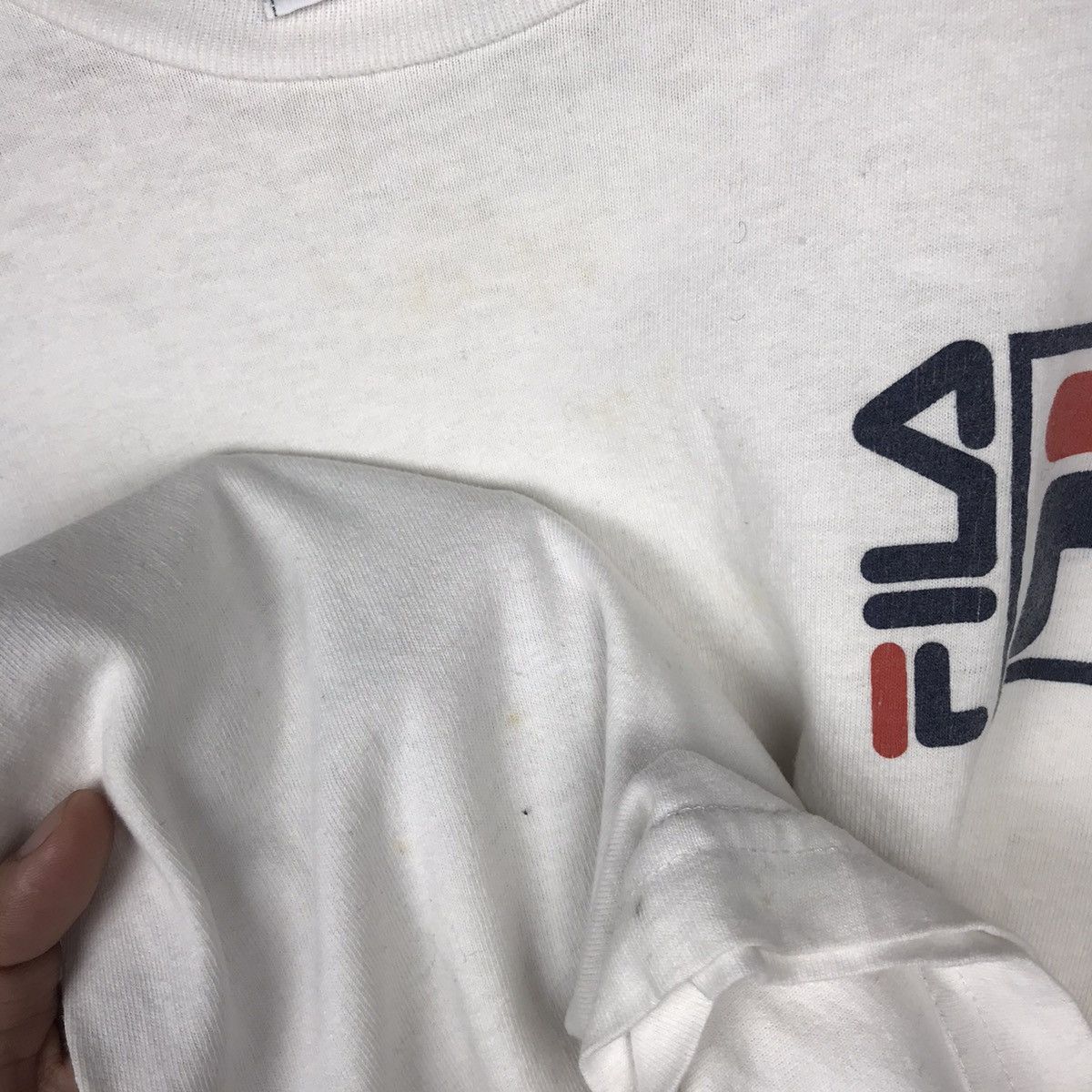 Fila × Vintage Vintage 90s FILA With Big Logo Side Tape Ringer Size US S / EU 44-46 / 1 - 7 Thumbnail