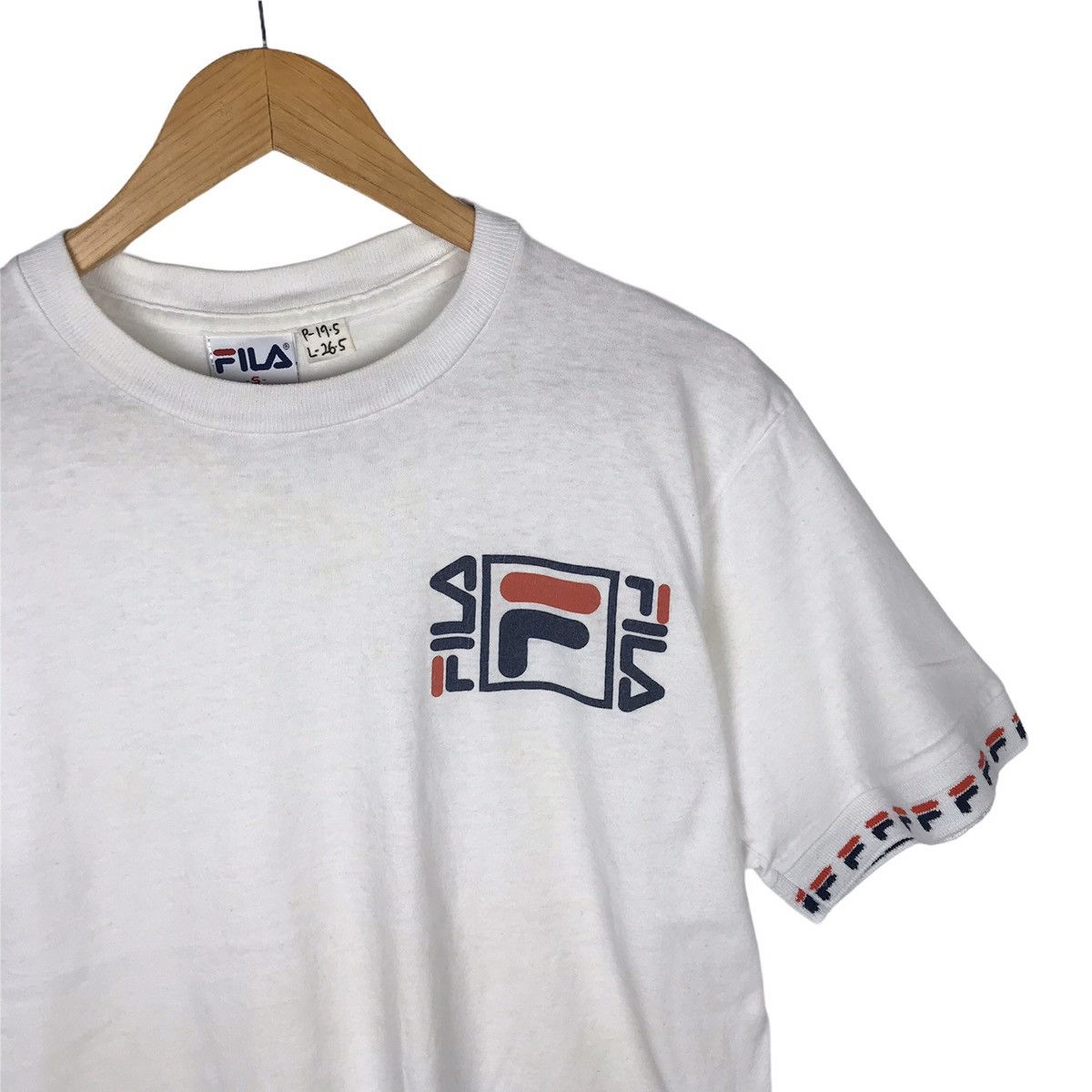Fila × Vintage Vintage 90s FILA With Big Logo Side Tape Ringer Size US S / EU 44-46 / 1 - 3 Thumbnail
