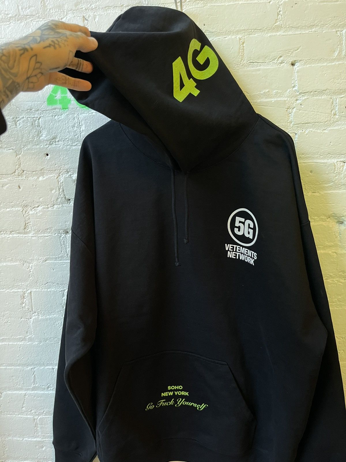 Vetements Fuck Vetements 5G // 4G GO FUCK YOURSELF HOODIE Size US XXL / EU 58 / 5 - 4 Thumbnail