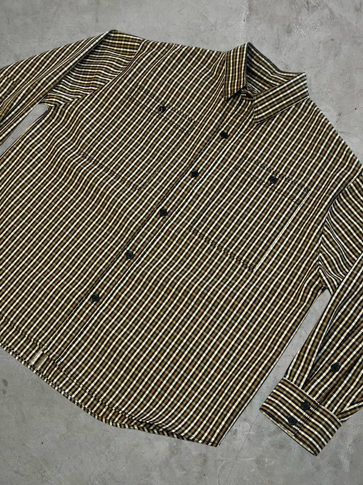 Aris Tatalovich 1/1 Aris Tatalovich Micro Plaid Checkered Work Shirt Size US L / EU 52-54 / 3 - 7 Thumbnail