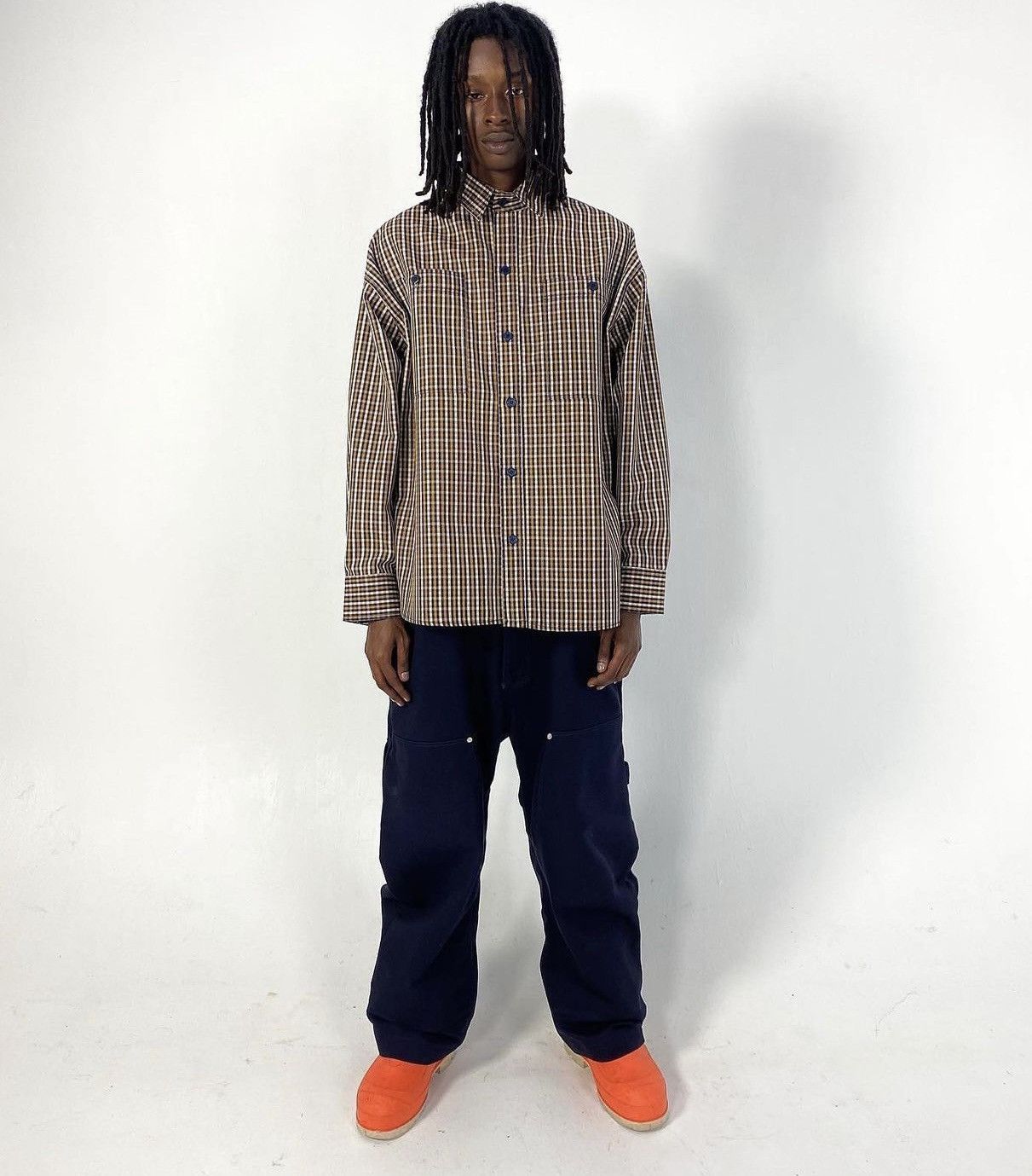 Aris Tatalovich 1/1 Aris Tatalovich Micro Plaid Checkered Work Shirt Size US L / EU 52-54 / 3 - 1 Thumbnail