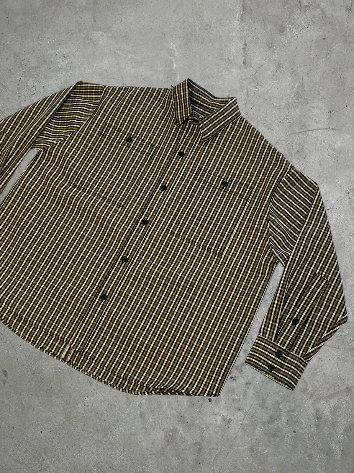Aris Tatalovich 1/1 Aris Tatalovich Micro Plaid Checkered Work Shirt Size US L / EU 52-54 / 3 - 5 Thumbnail