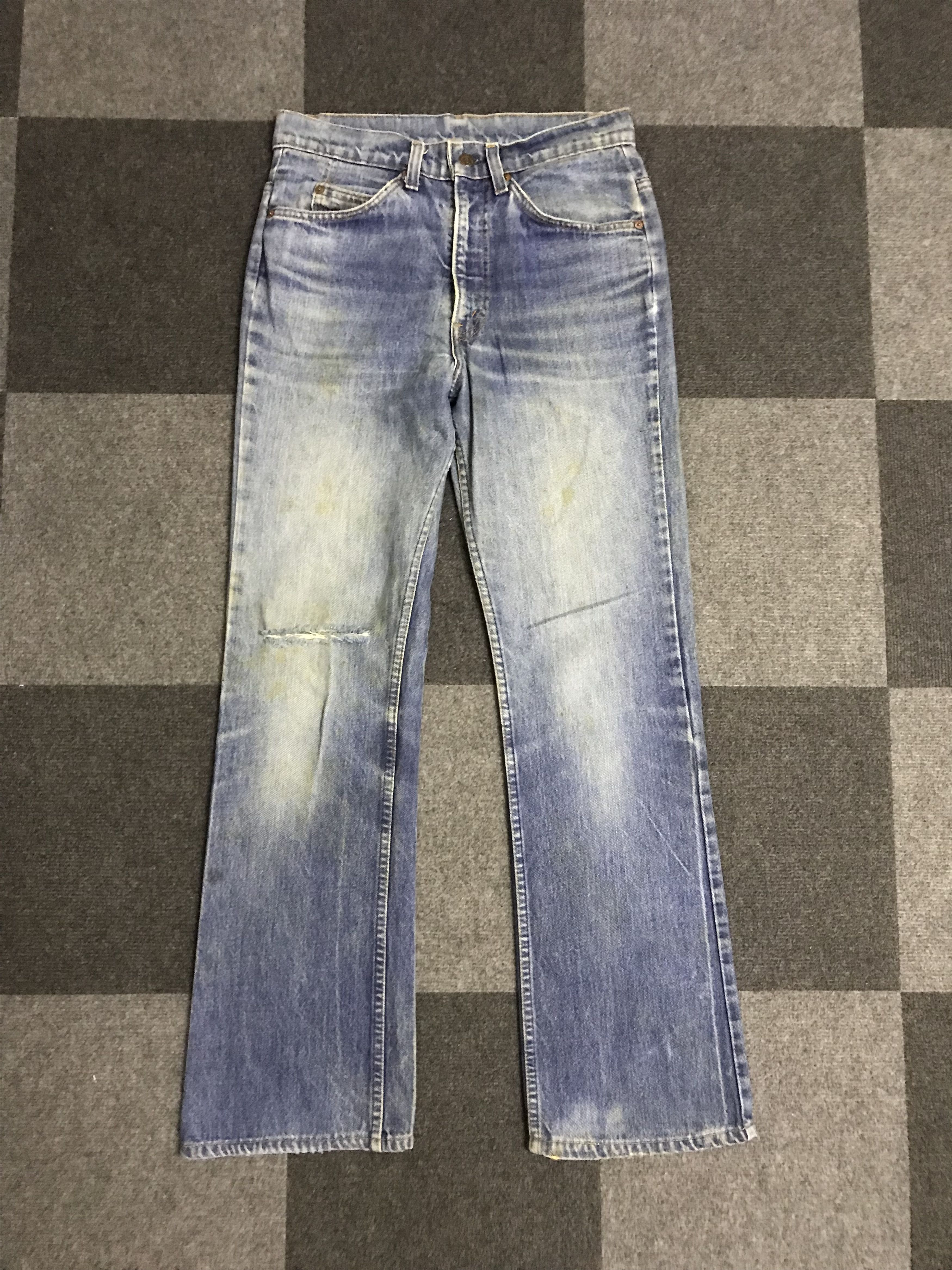 Levi's VLEV99 - Vintage 70s Levis 517 Orange Tab Distressed Jeans Size 30" / US 8 / IT 44 - 1 Thumbnail