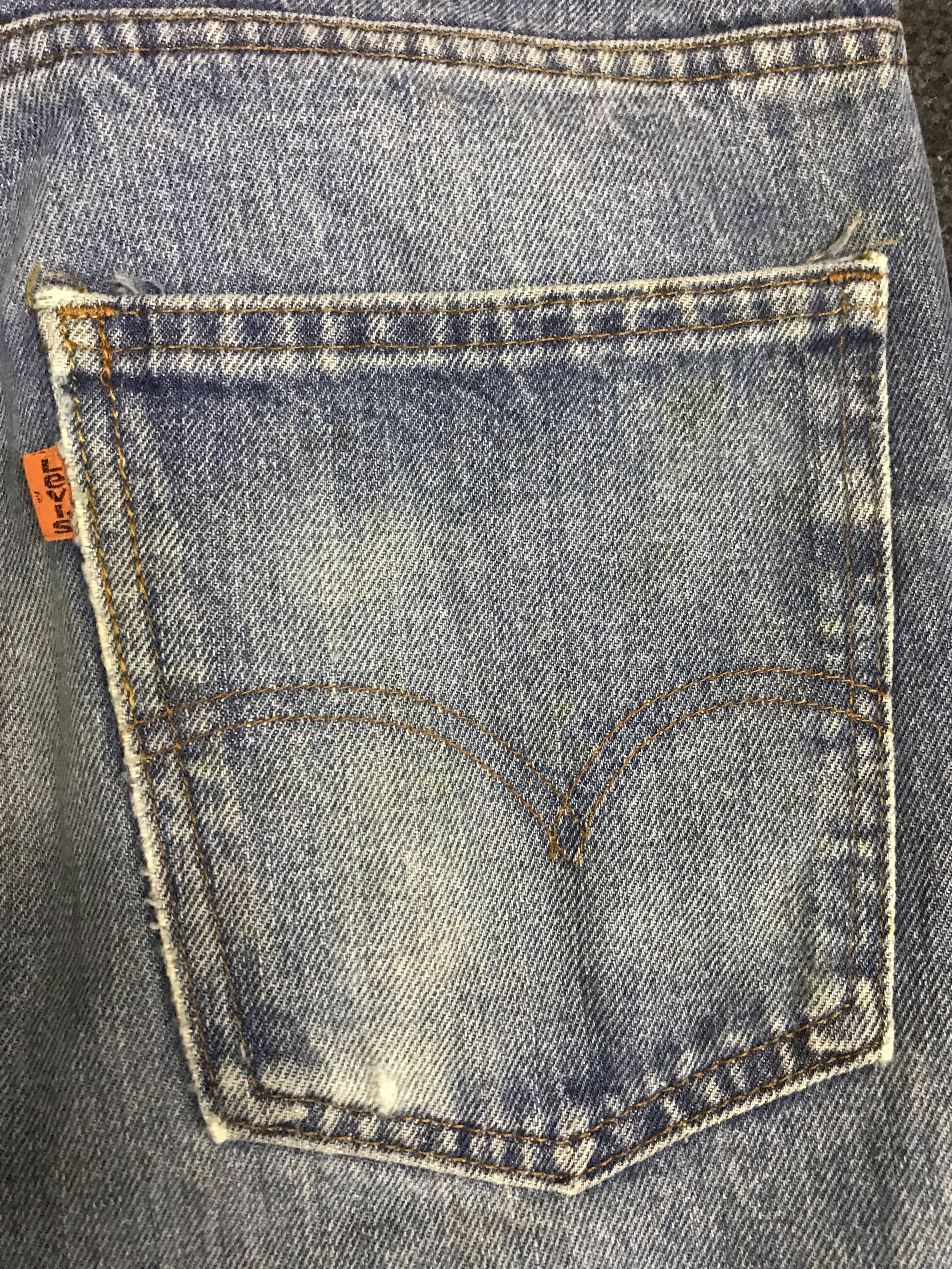 Levi's VLEV99 - Vintage 70s Levis 517 Orange Tab Distressed Jeans Size 30" / US 8 / IT 44 - 15 Thumbnail