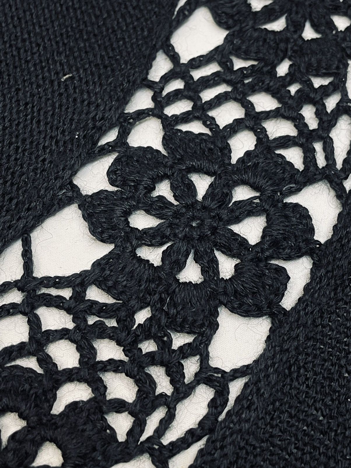 Handmade × Vintage VINTAGE FRINGE PONCHO 90s CAPE CARDIGAN Size M / US 6-8 / IT 42-44 - 10 Thumbnail