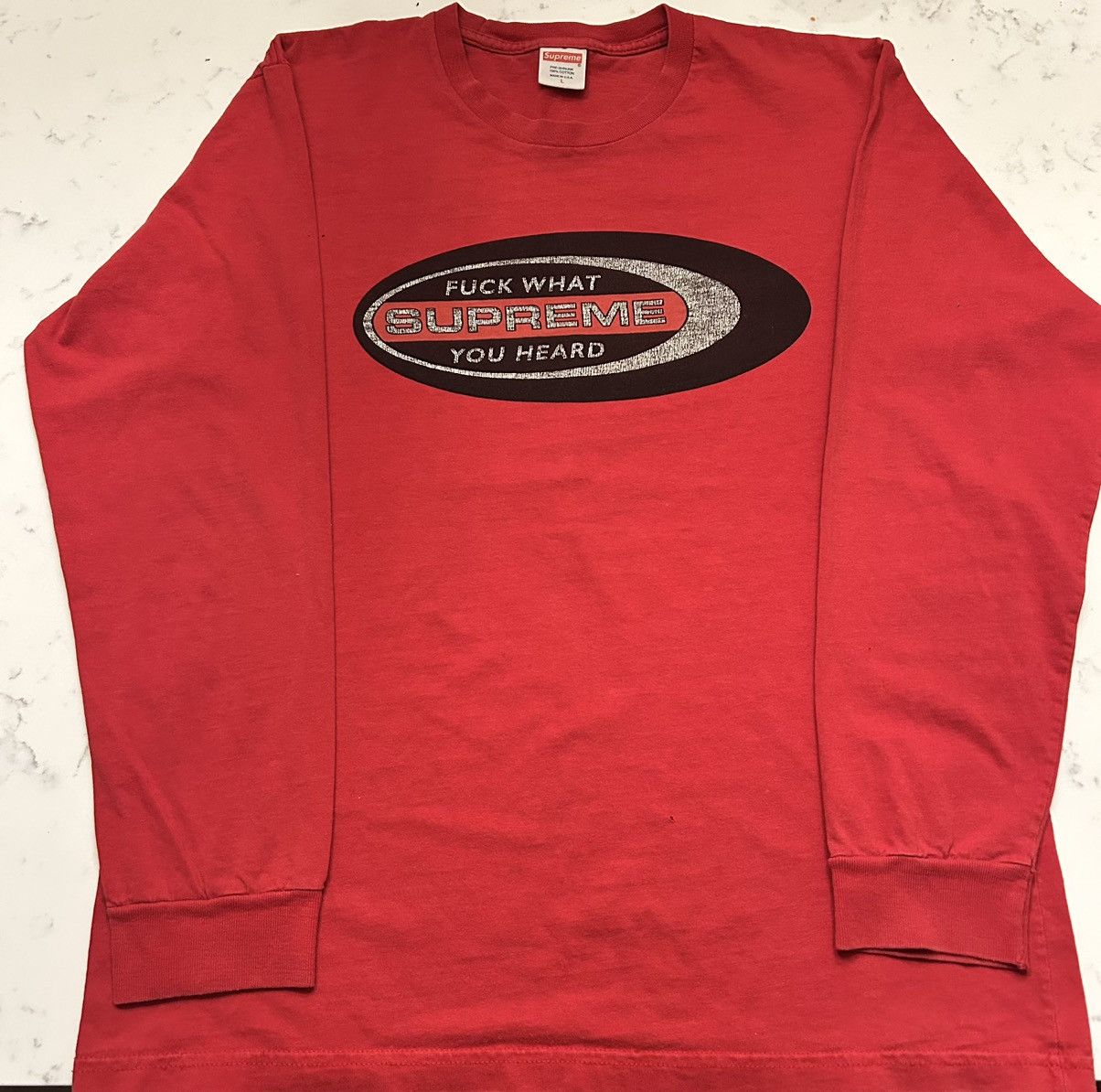 Supreme popular Fvck What You Heard Reflective Long Sleeve