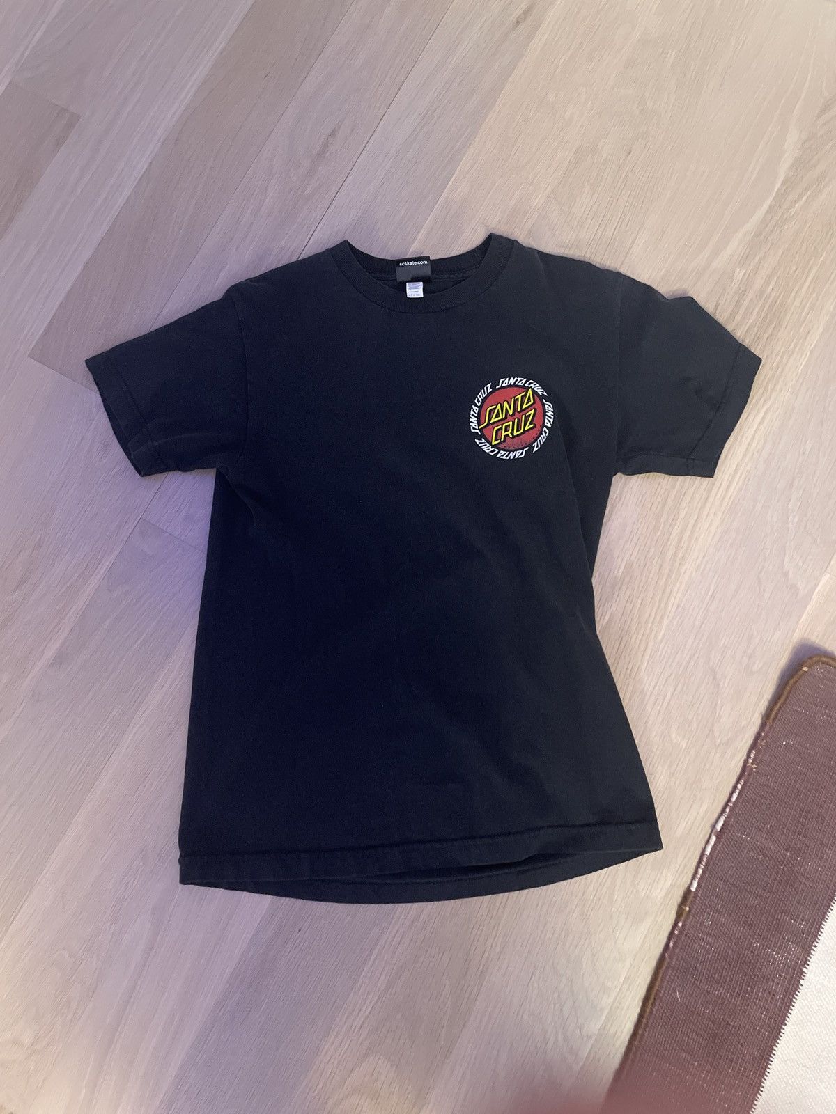 T-Shirt Santa Cruz Skateboard Tie Dye - Double Face Grand Logo - Taille S - État Très Bon - Homme