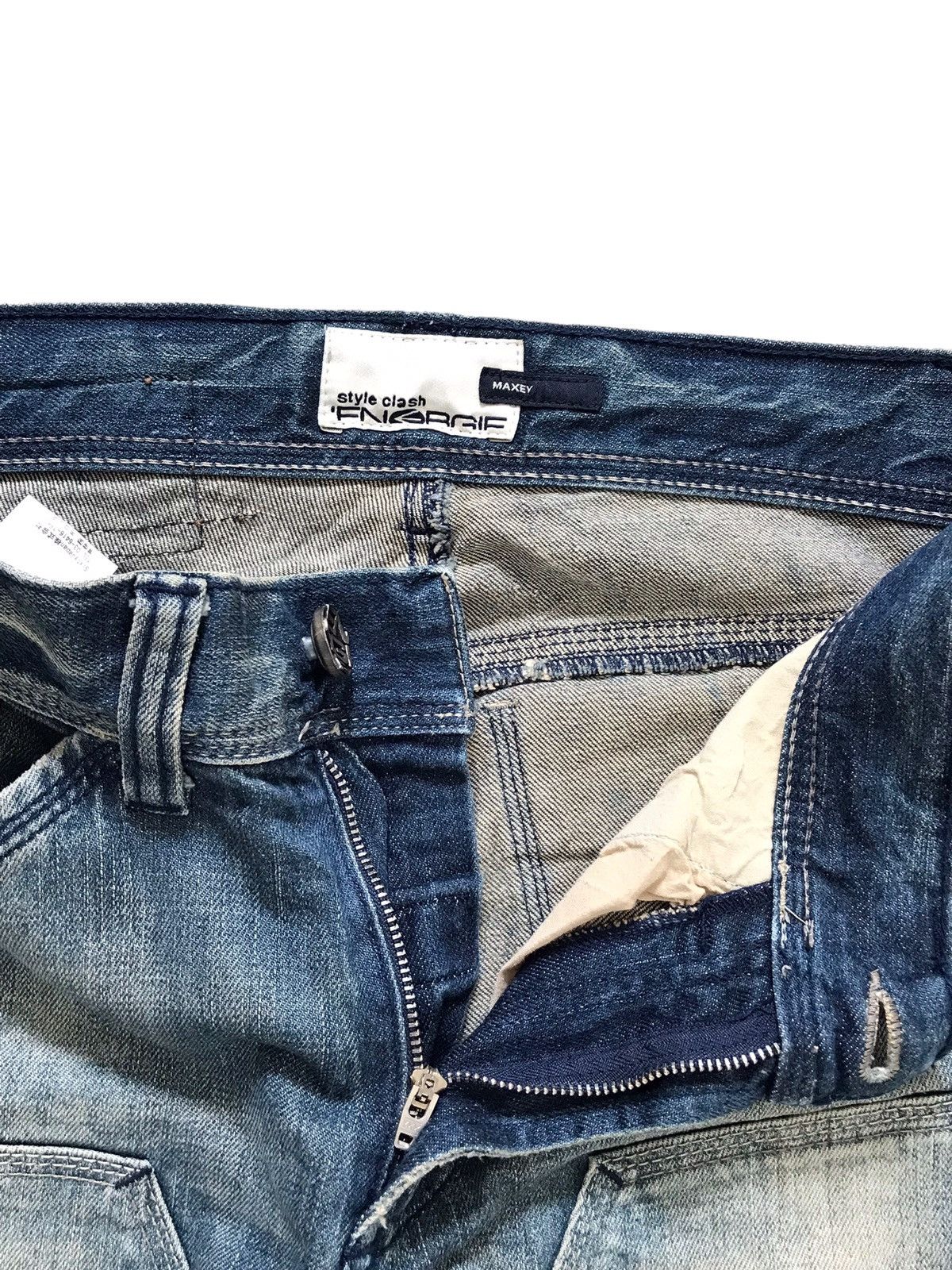 Energie ENERGIE Maxey Double Thight Distressed Denim Jeans Size US 31 - 9 Thumbnail